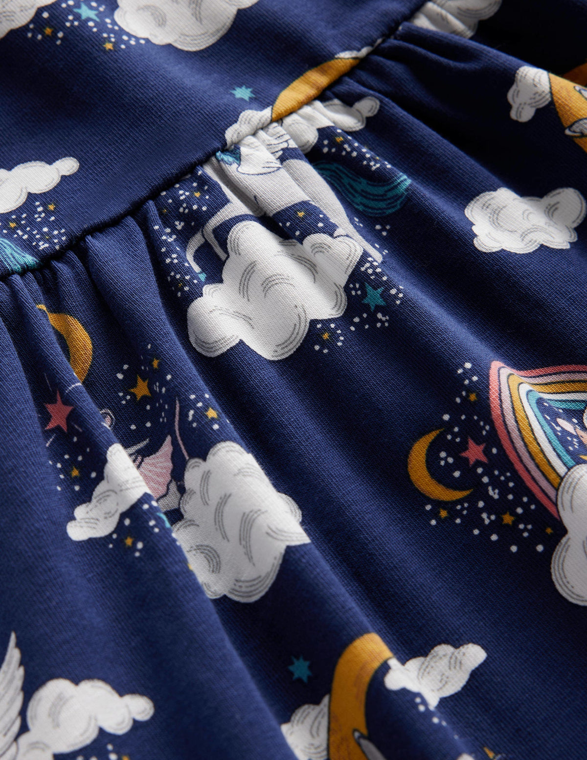 Robe à col roulé en jersey-Motif Magical Sky bleu marine universitaire - Image 3