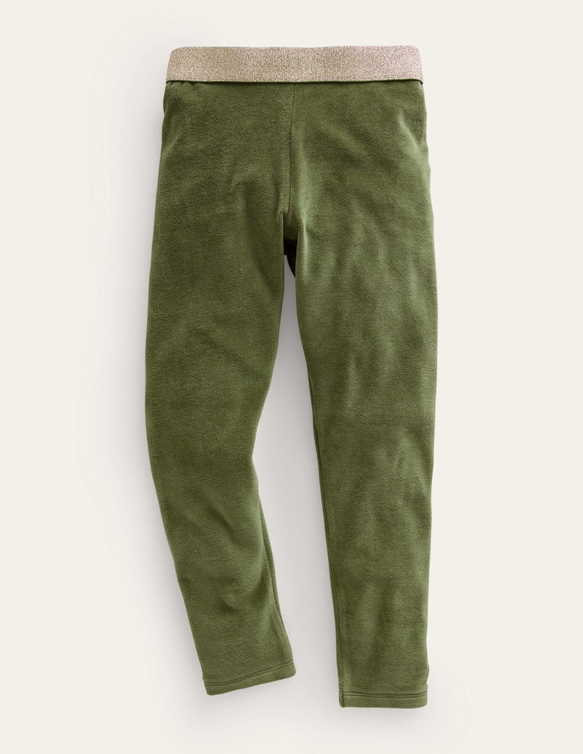 Leggings aus Samt-Khakigrün-1