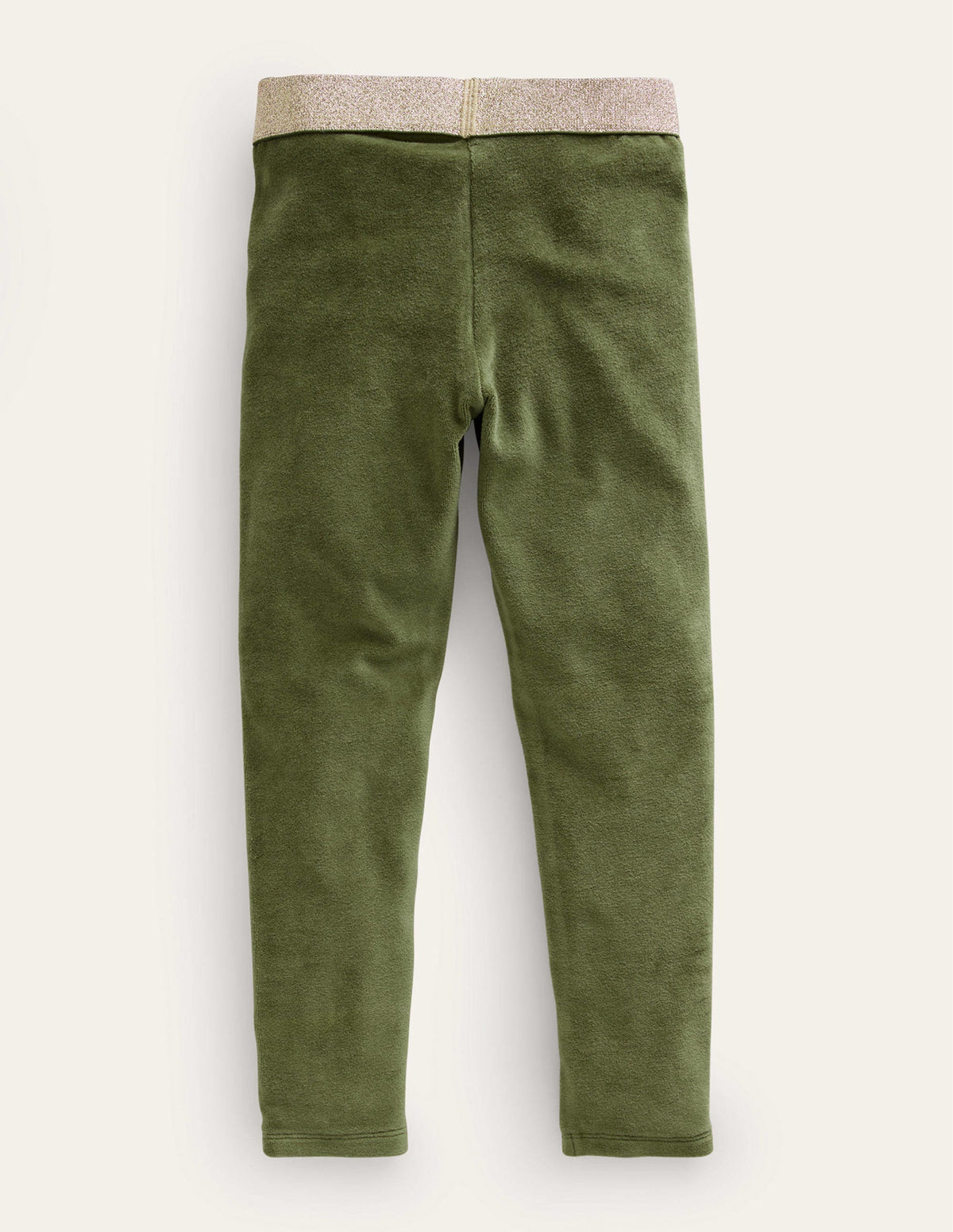Leggings aus Samt-Khakigrün - Image 2