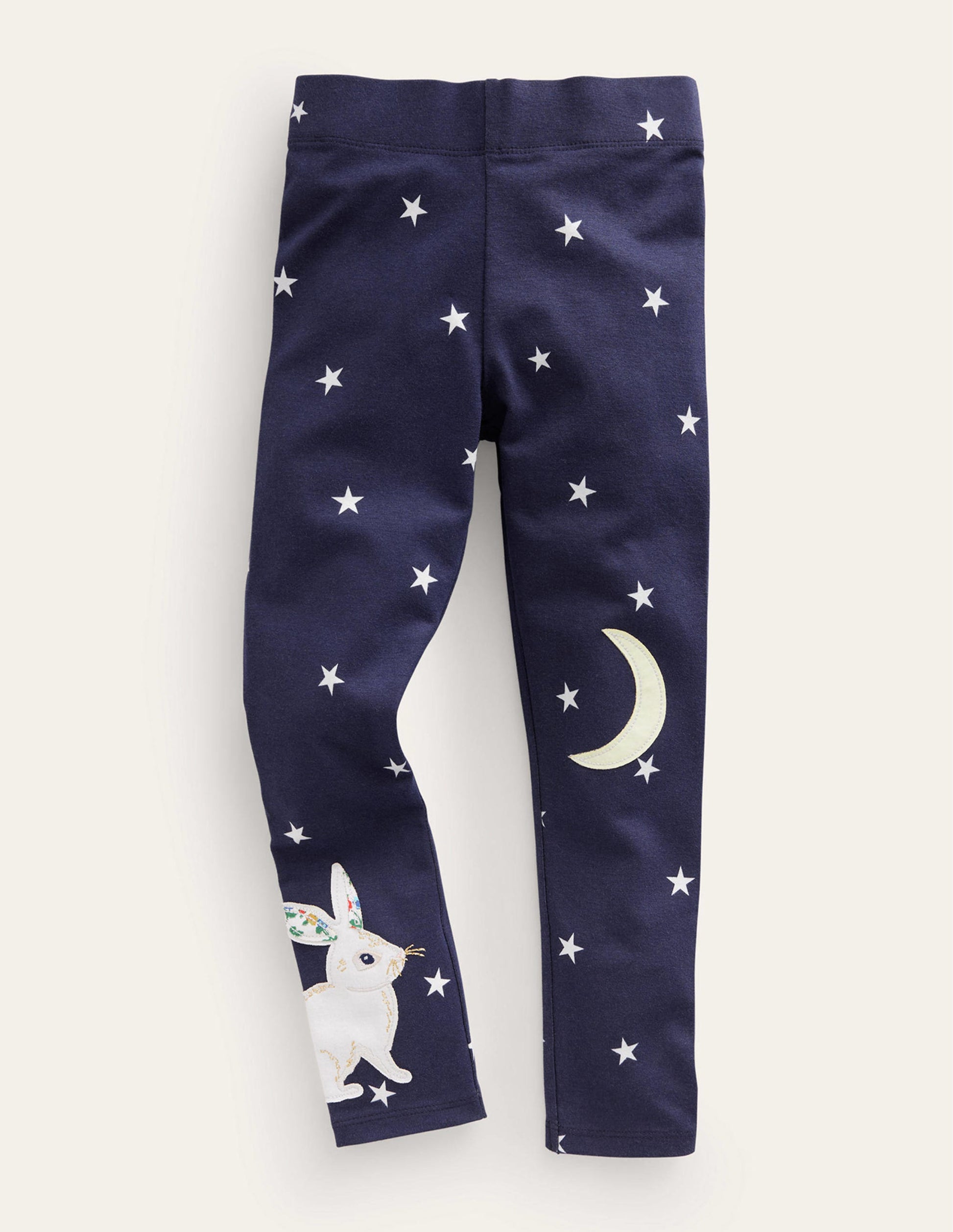 Leggings mit Applikationen-Französisches Marineblau Sterne Hase-1