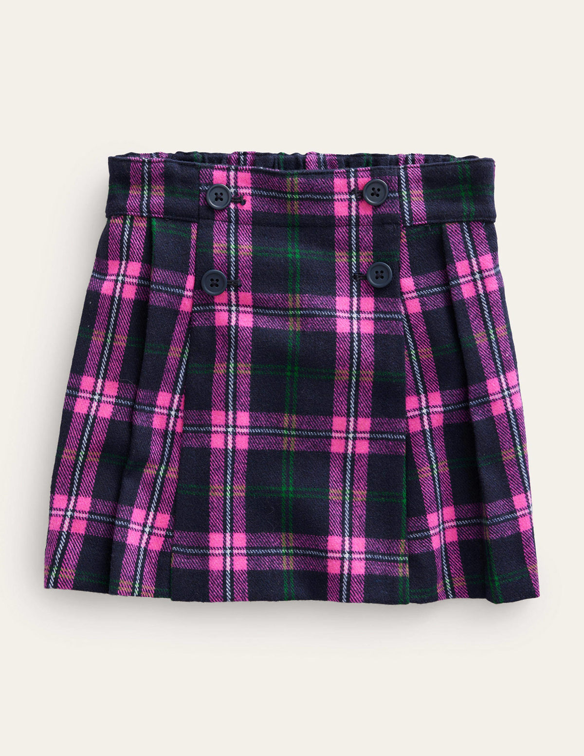 Der Schottenrock-Schuluniform-Marineblau / Mittelrosa Kariert - Image 1