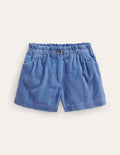 Breite Cord-Shorts-Delftblau
