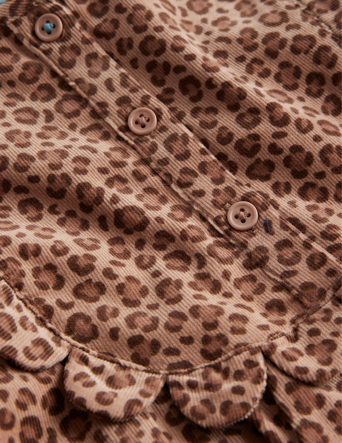 Cordkleid mit Muschelsaum-Leopardenmuster - Image 3