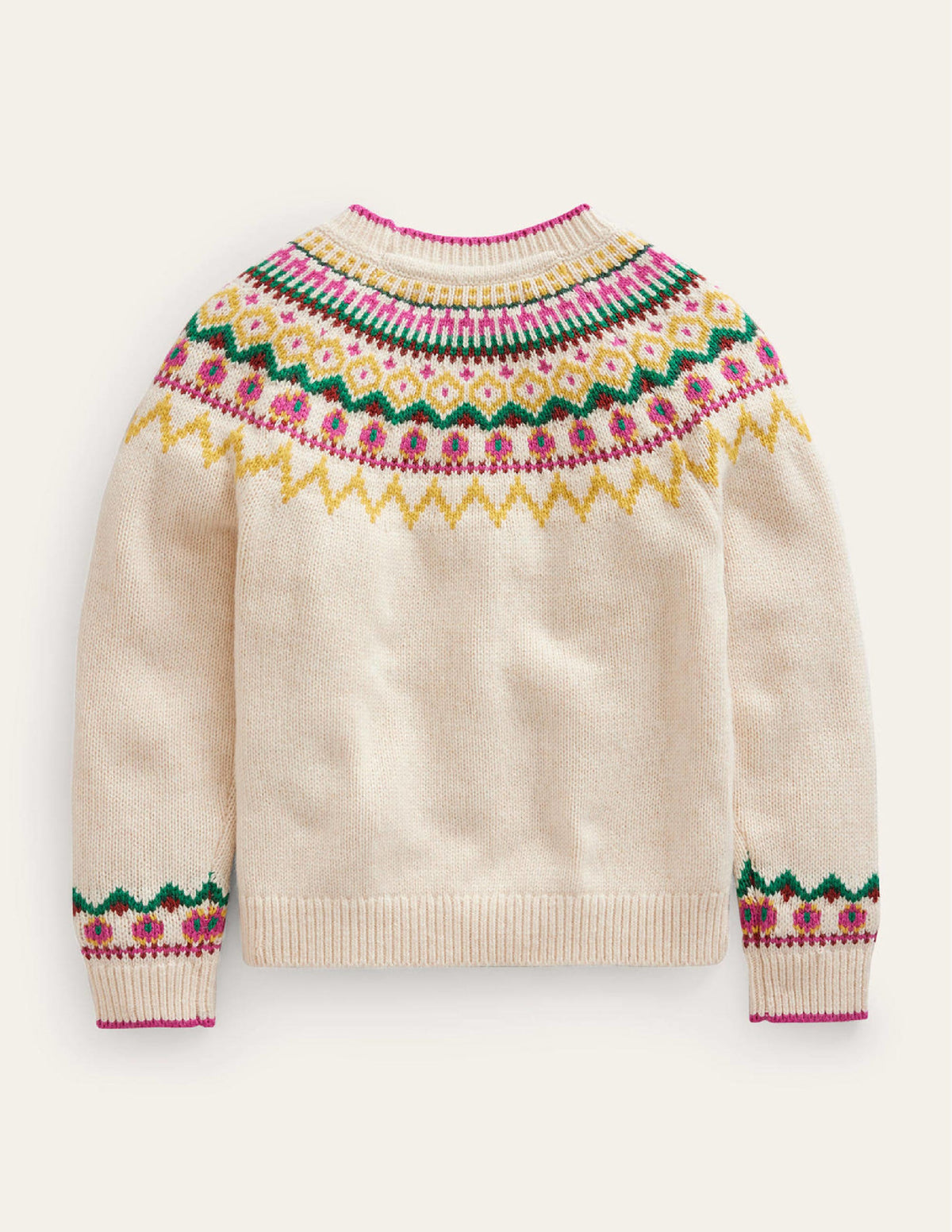 Fair-Isle-Pullover-Haferbeige Meliert-2