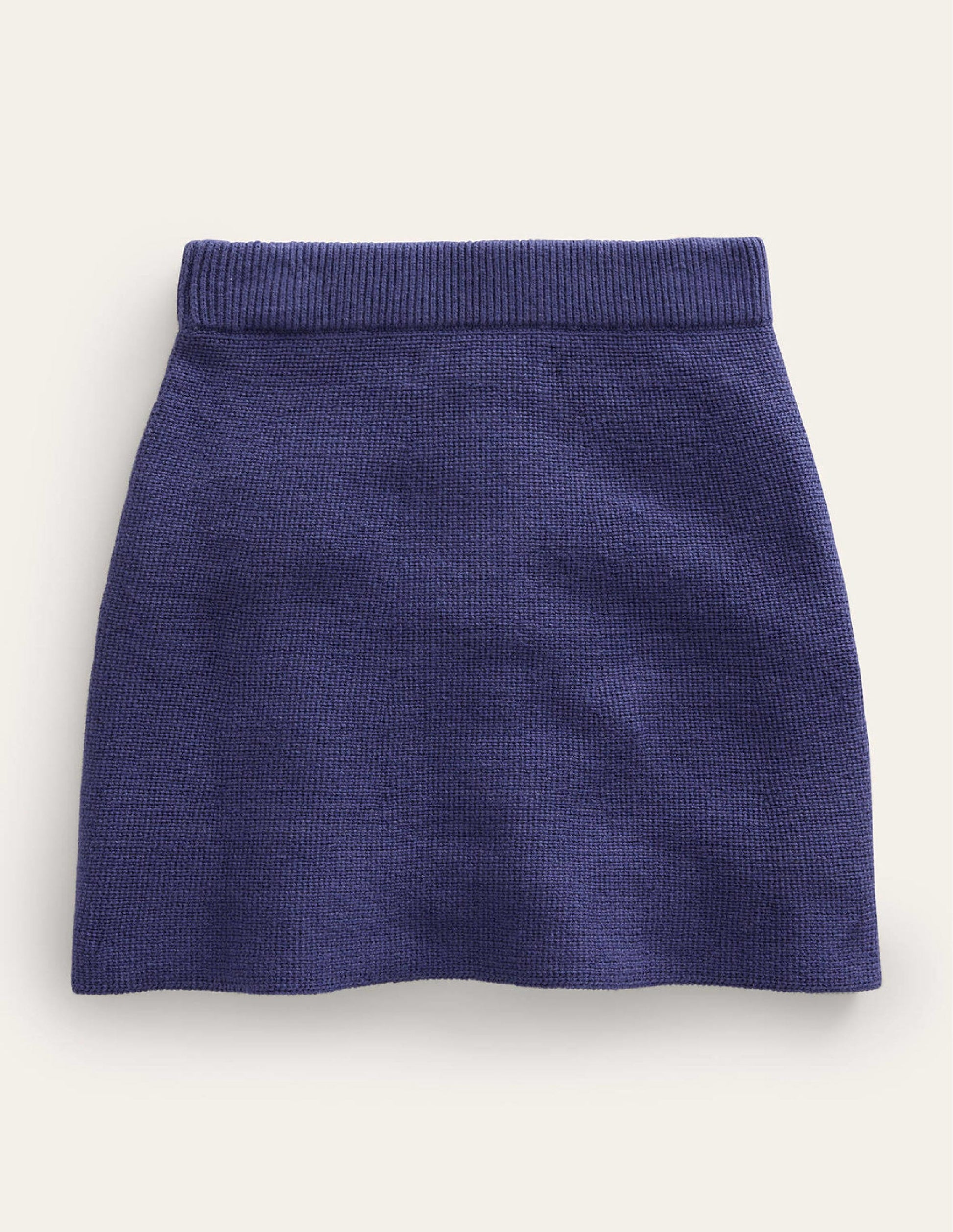 Jupe en maille-Bleu marine universitaire-2