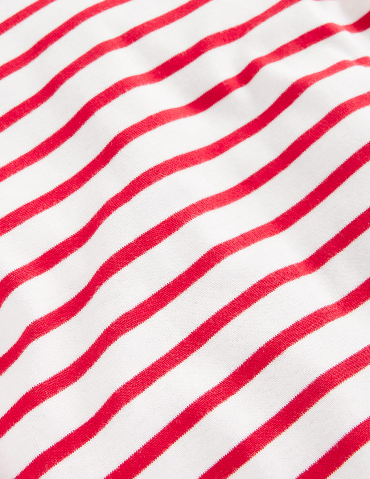 Eng anliegender, langer Schlafanzug mit Streifenmuster-Rockabilly-Rot/Naturweiß - Image 3