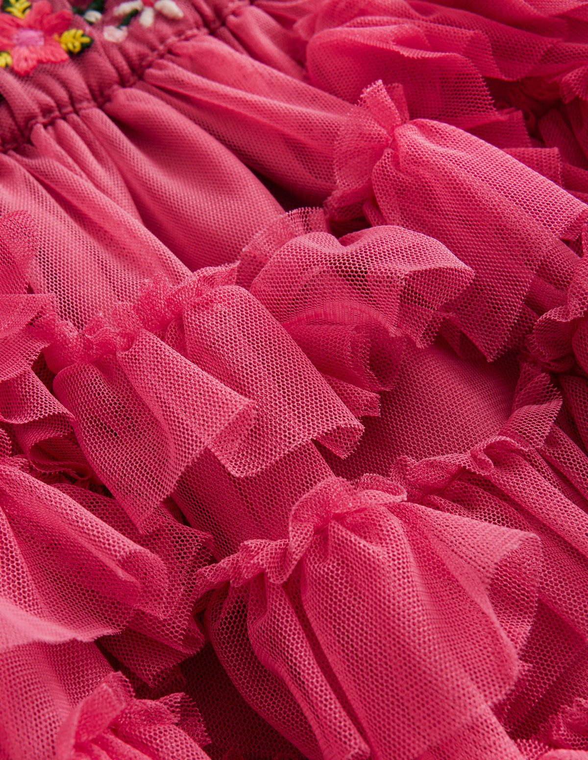 Gerüschter Midirock aus Tüll-Zuckerwattenrosa-3