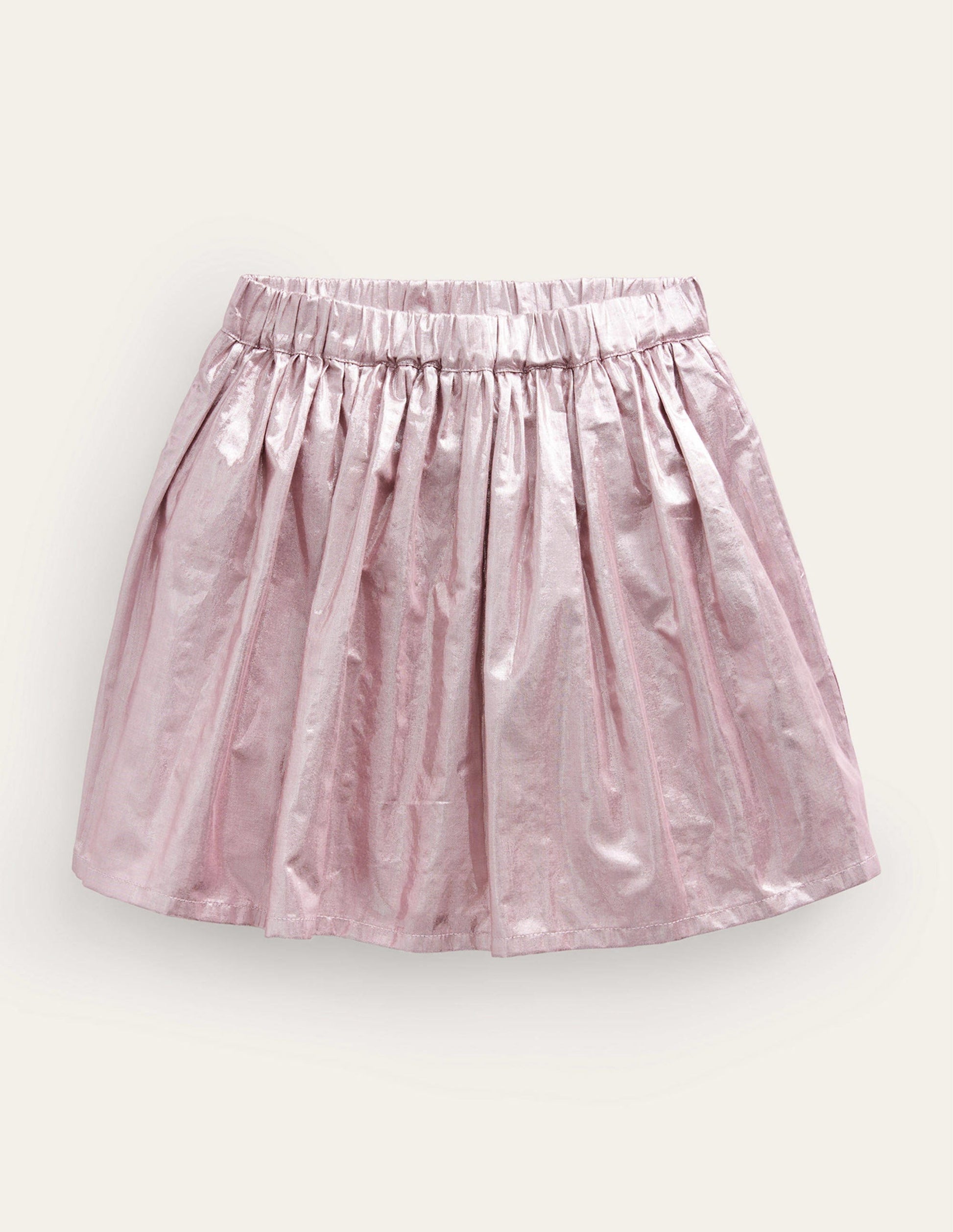 Metallic Party Skirt-Almond Pink-1