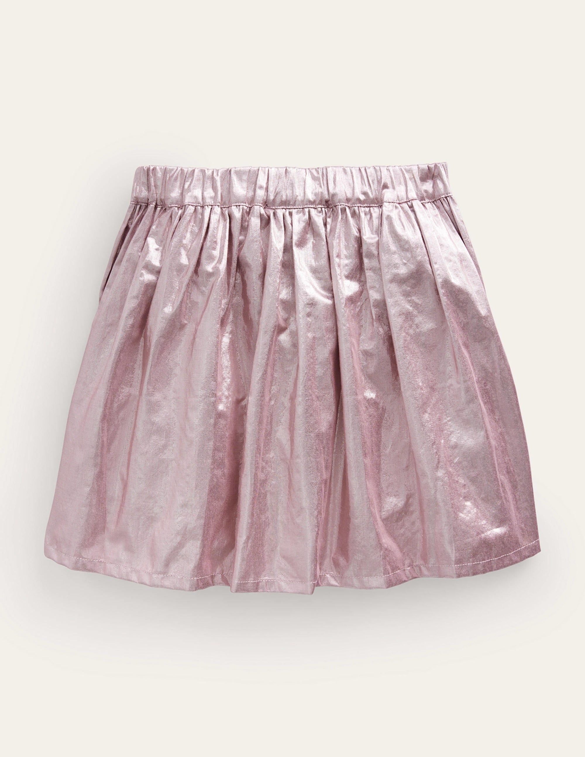 Metallic Party Skirt-Almond Pink - Image 2