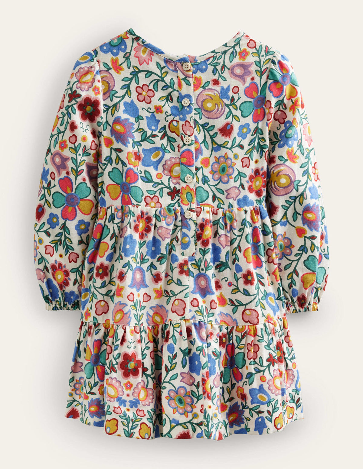 Schwingendes Baumwollkleid-Bunt Geblümt - Image 2