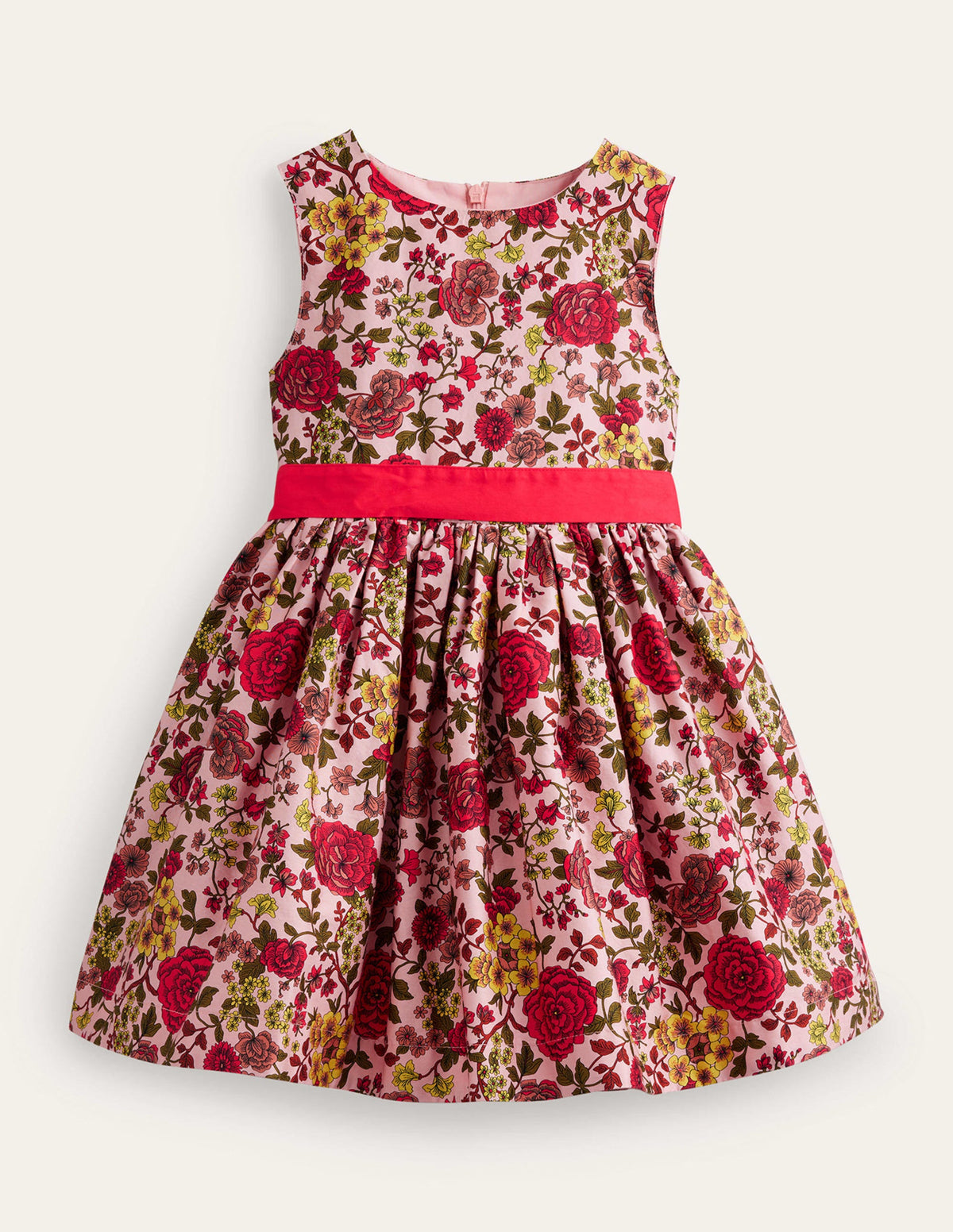 Partykleid aus Satin-Kreiderosa Wildrose-1