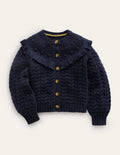 Strickjacke mit Quasten-Marineblau
