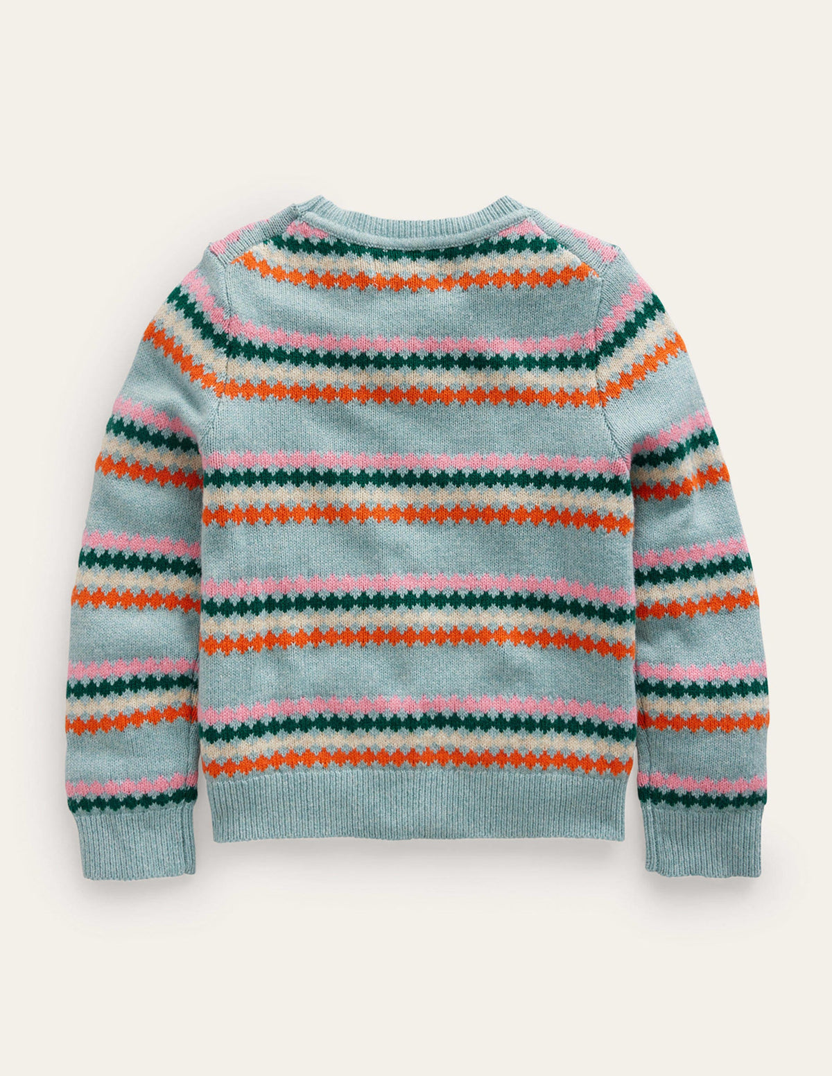 All-Over-Fair-Isle-Pullover-Graublau Streifen-2