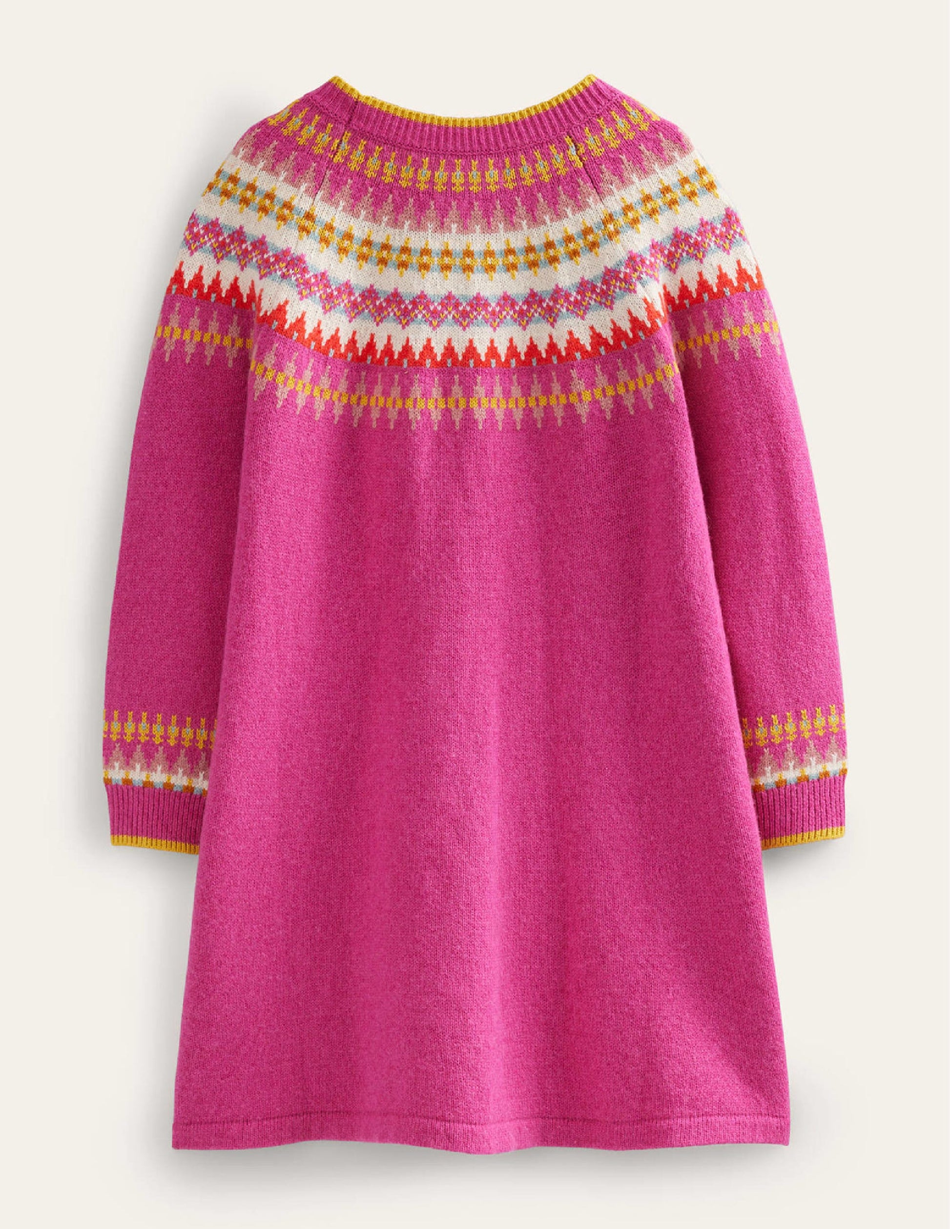 Fair-Isle-Pulloverkleid-Mittelrosa Fair-Isle-2