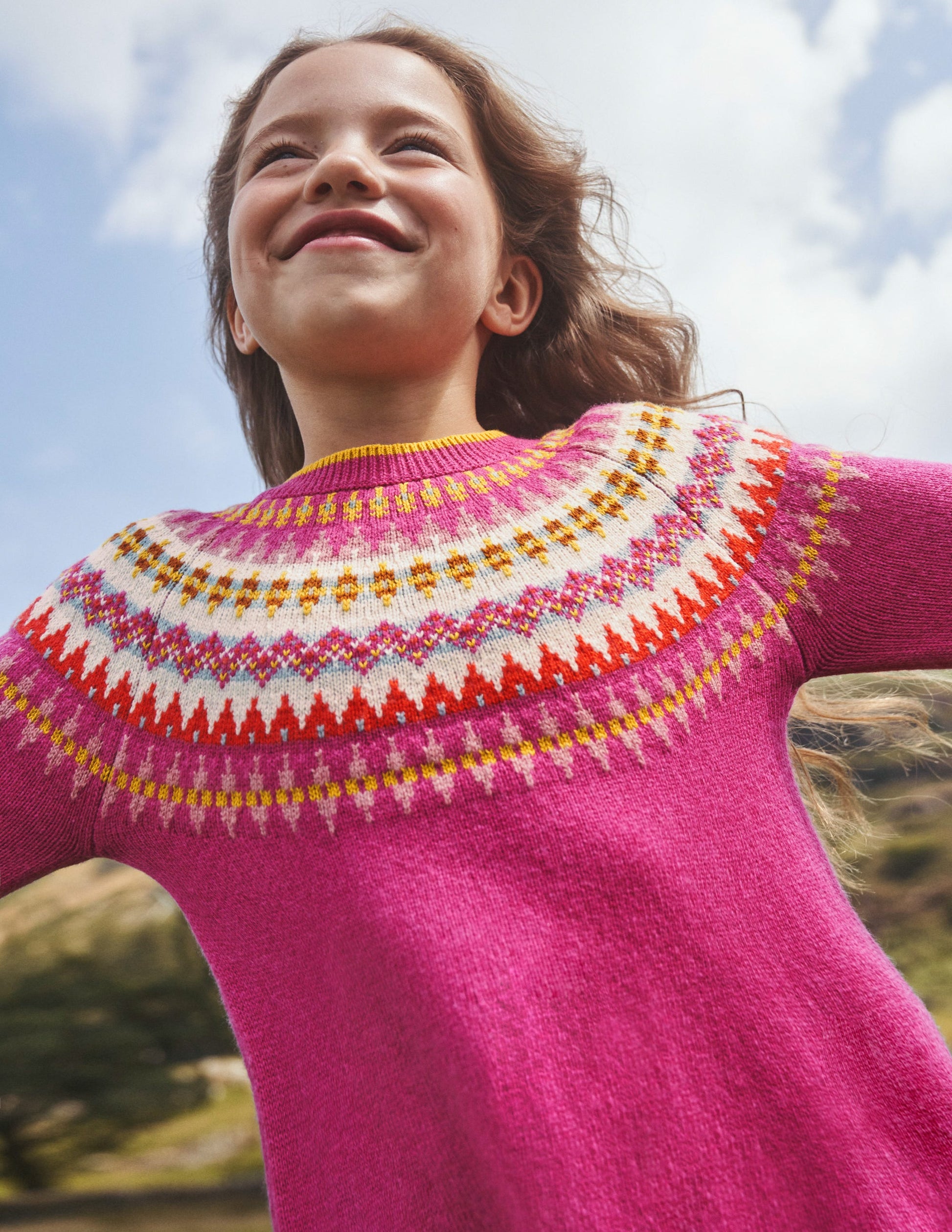 Fair-Isle-Pulloverkleid-Mittelrosa Fair-Isle-4