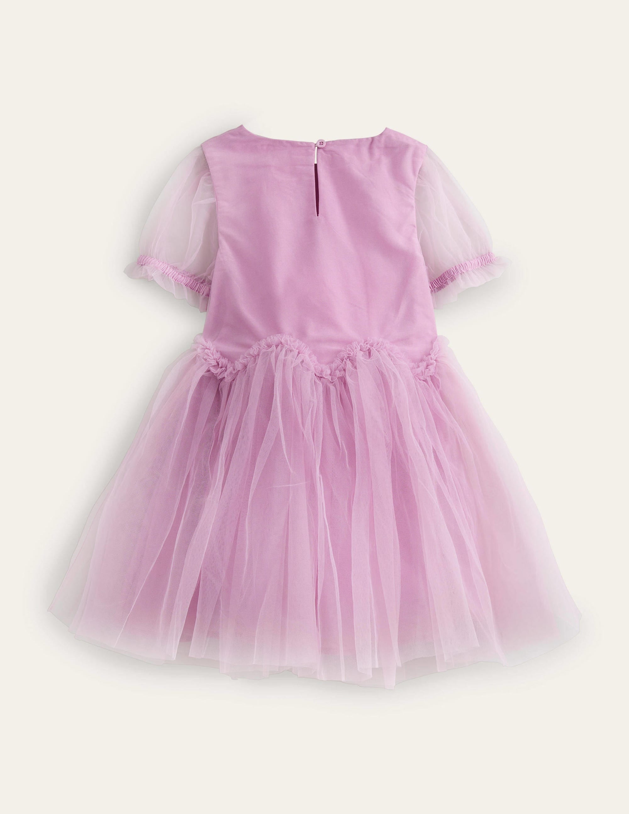Tüll Kleid mit Rüschen an der Taille-Fliederfarben - Image 2