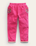 Gefütterte Cordhose zum Hineinschlüpfen-Mittleres Rosa