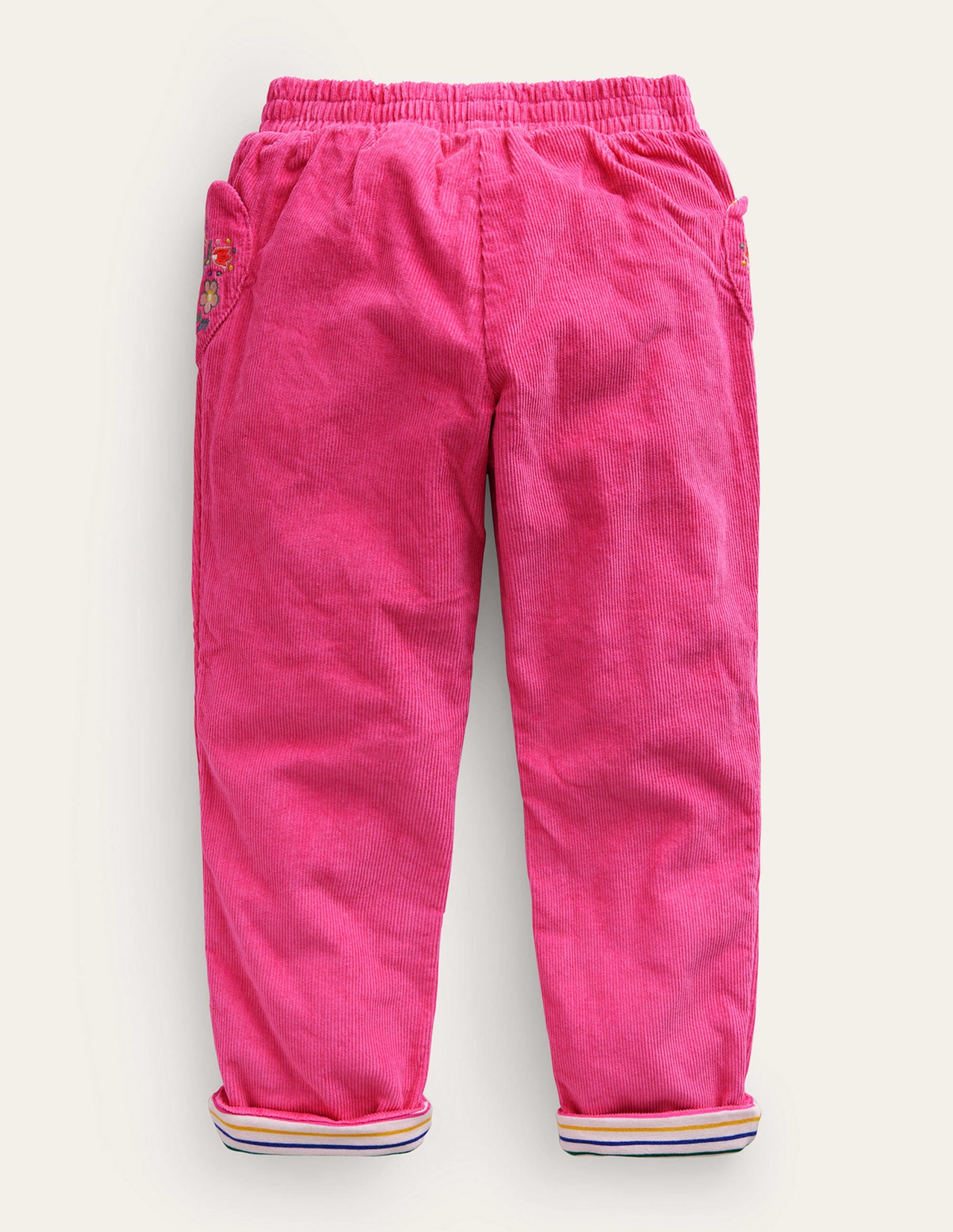 Gefütterte Cordhose zum Hineinschlüpfen-Mittleres Rosa - Image 2
