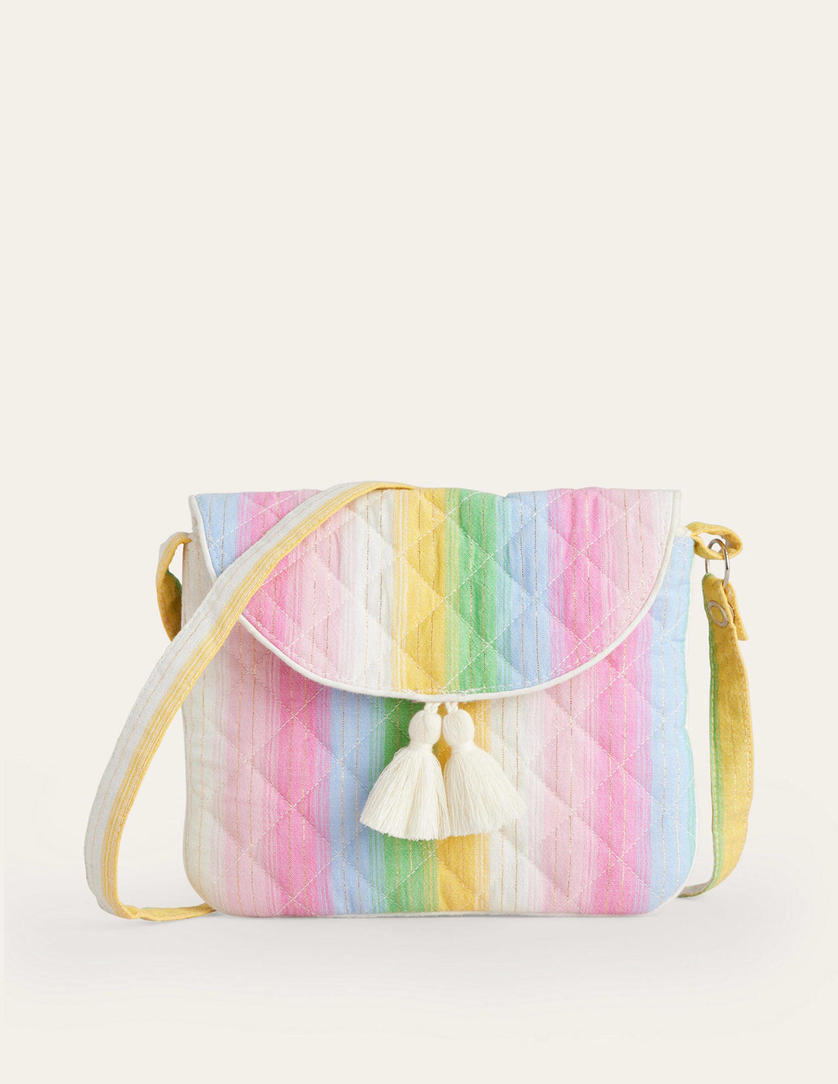 Gesteppte Umhängetasche-Bunte Regenbogenstreifen-1