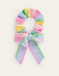 Haargummi mit Schleife-Bunte Regenbogenstreifen