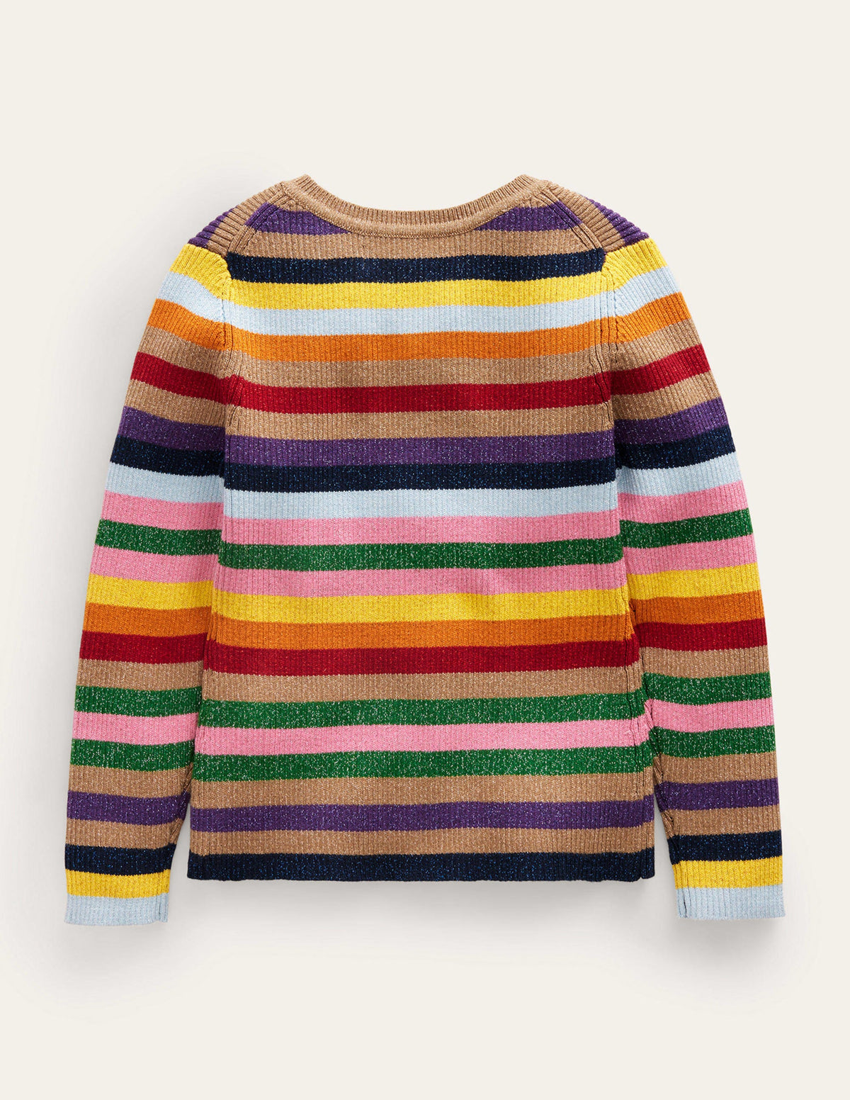 Strickjacke mit Glitzer und Streifen-Bunte Streifen Glitzer-2
