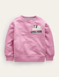 Lockeres Sweatshirt mit Logo-Brausepulver-Rosa Eisbär