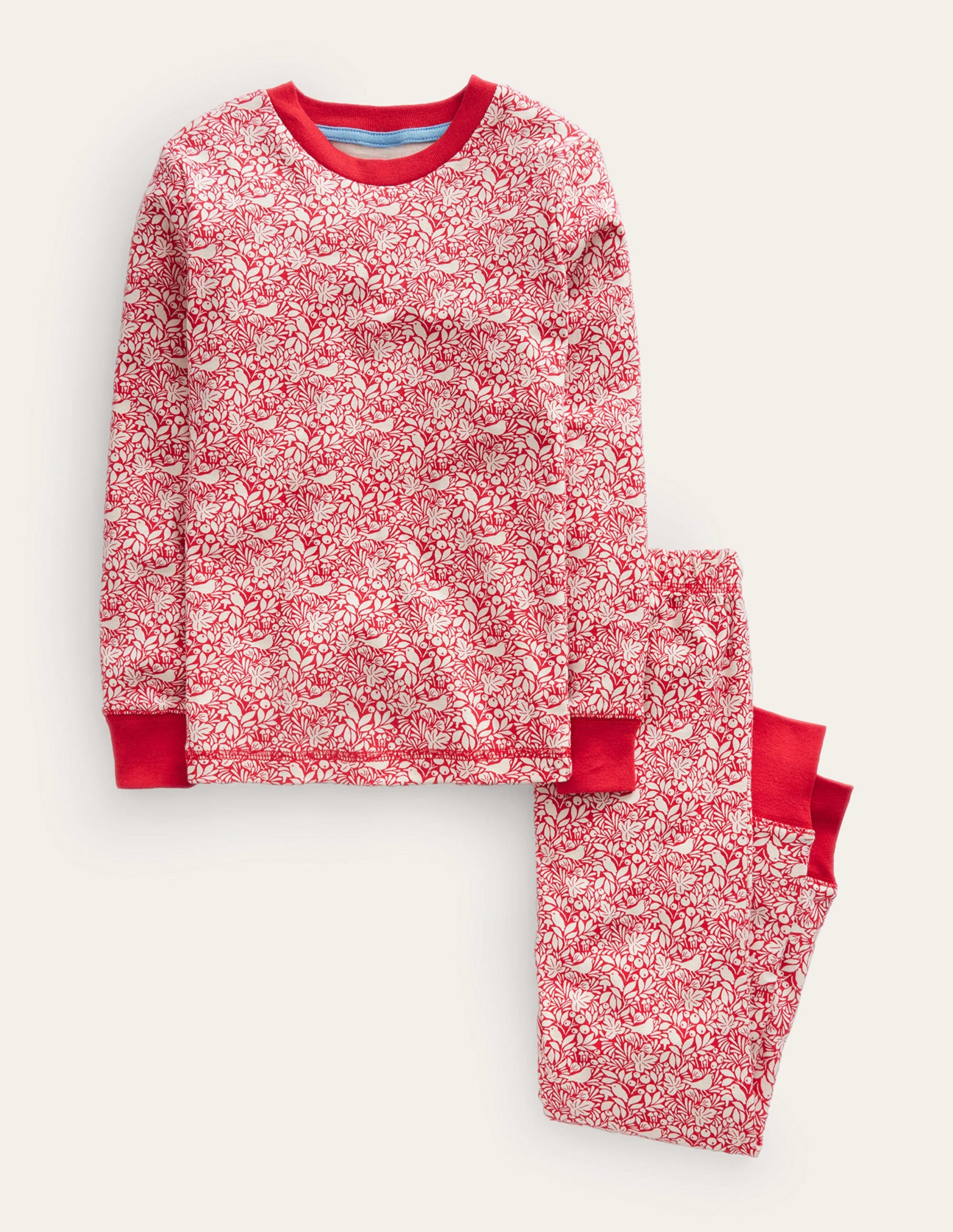 Eng anliegender, langer Schlafanzug-Rockabilly-Rot Rotkehlchen - Image 1