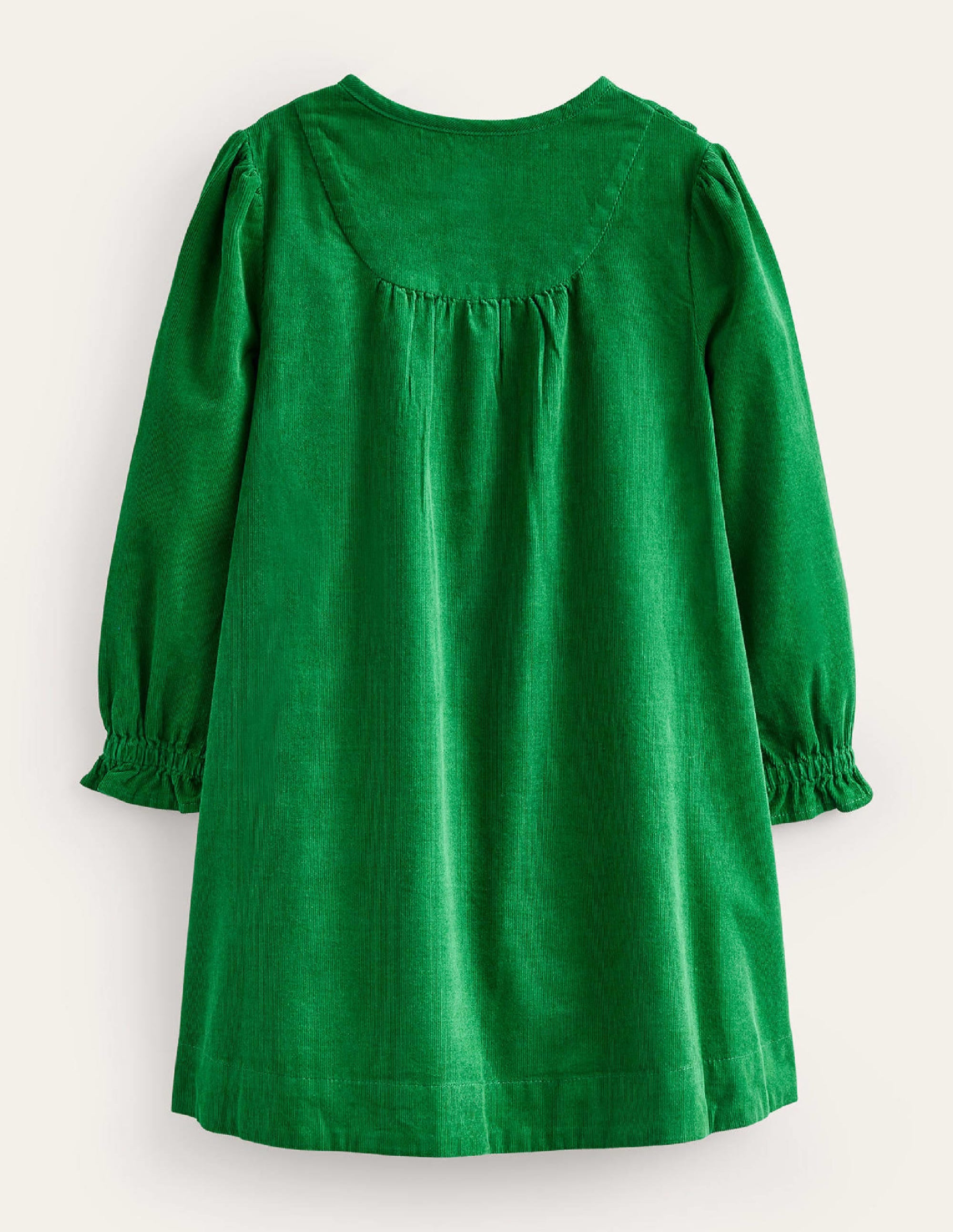Cordkleid mit Muschelsaum-Tiefgrün - Image 2
