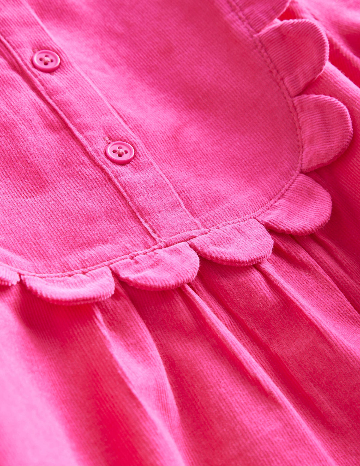 Cordkleid mit Muschelsaum-Kräftiges Rosa - Image 3