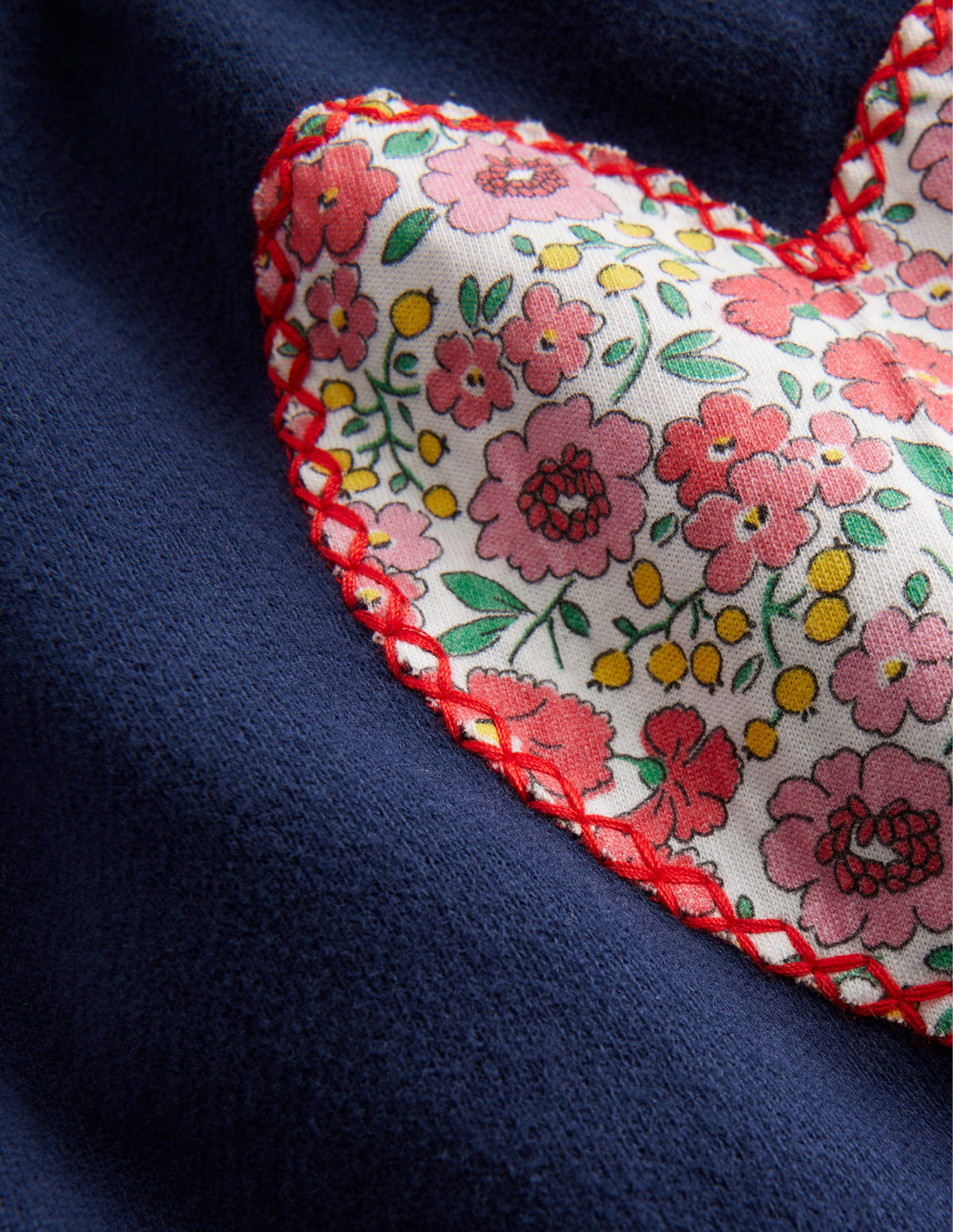 Bas de jogging à appliqué-Cœurs bleu marine foncé - Image 3