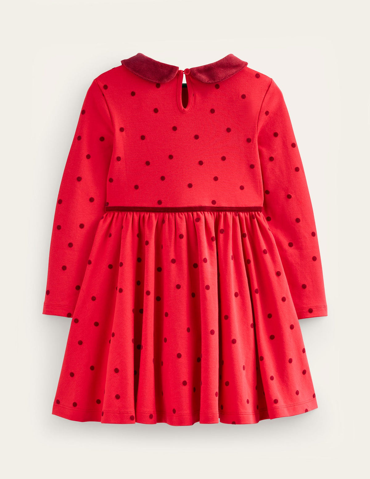 Kleid mit Kragen zum Herumwirbeln-Rockabilly-Rot Konfettipunkte - Image 2