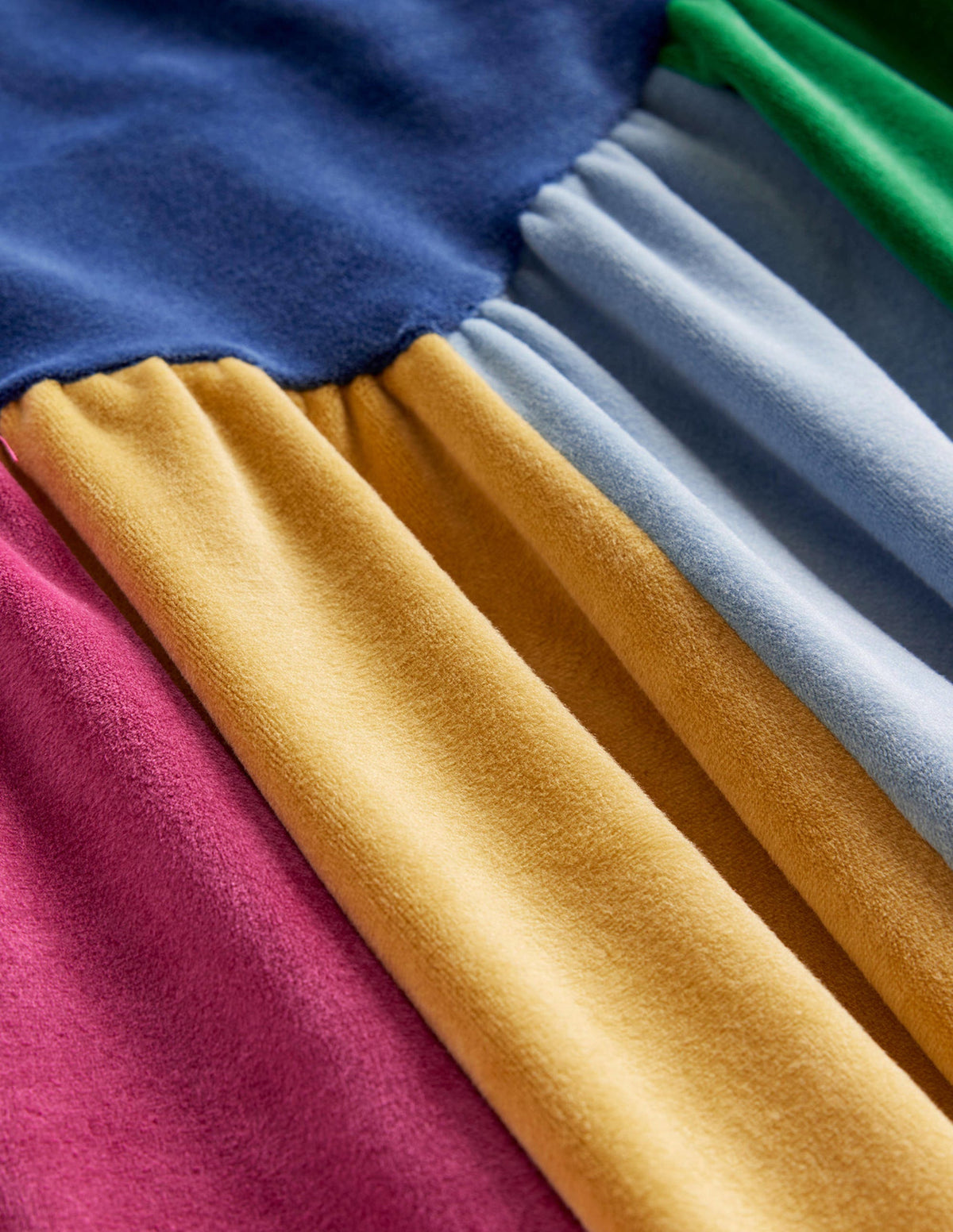 Regenbogen-Kleid aus Samt-Bunt, Regenbogenfarben-3