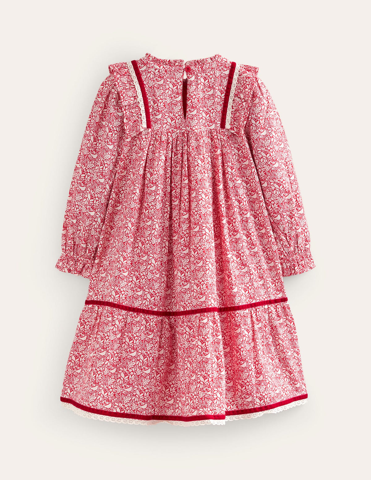 Nostalgisches Kleid mit Spitzenbesatz-Rockabilly-Rot Rotkehlchen - Image 2