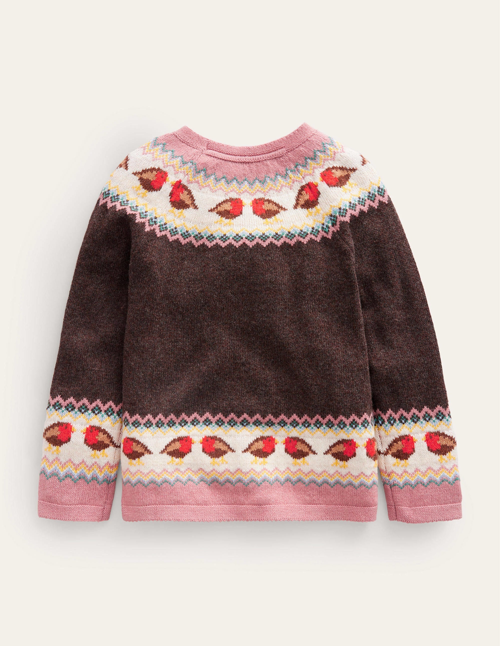 Swing Fair-Isle-Pullover-Anthrazit Grau Rotkehlchen - Image 2
