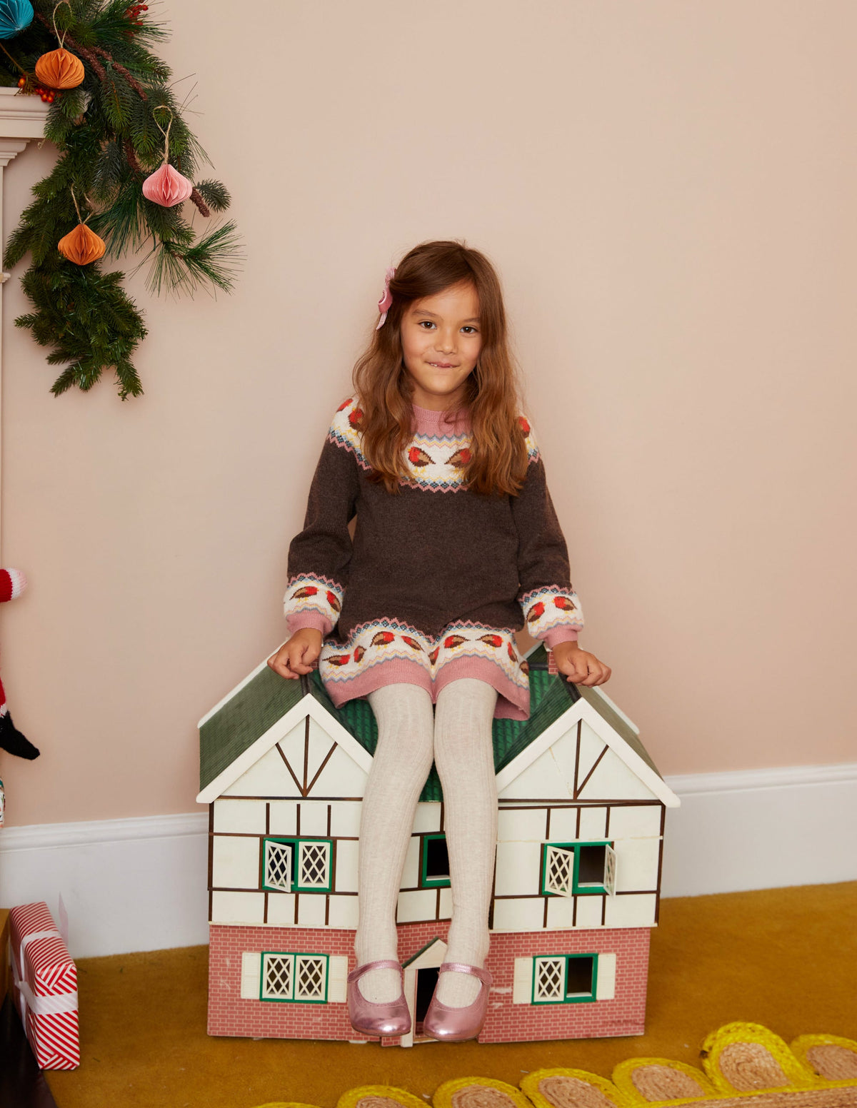 Swing Fair-Isle-Pullover-Anthrazit Grau Rotkehlchen - Image 4