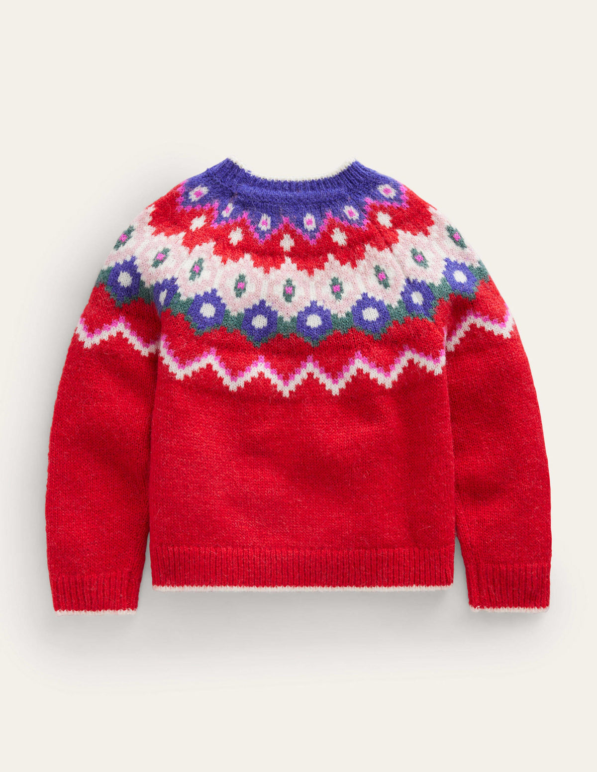 Kuscheliger Fair-Isle-Pullover-Marmeladenrot - Image 2