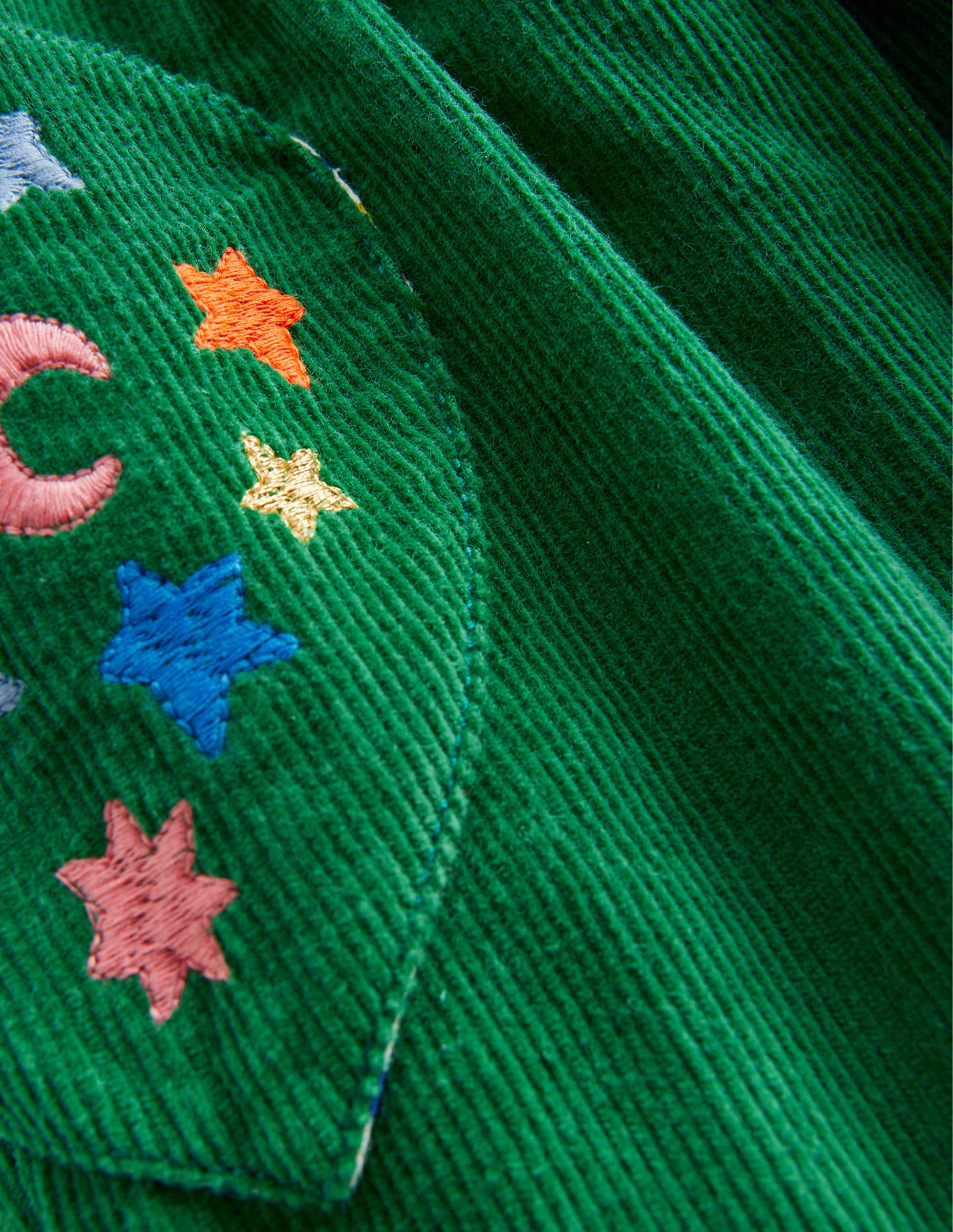 Pantalon à enfiler en velours côtelé doublé-Vert profond - Image 3