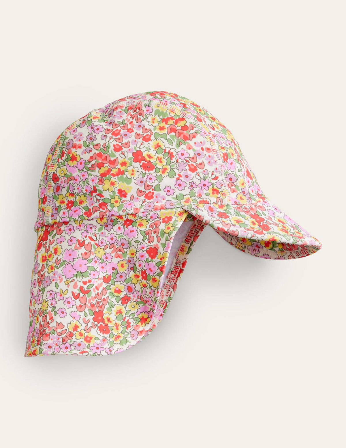 Gemusterter Badehut mit Sonnenschutz-Multi Spring Time Floral - Image 1