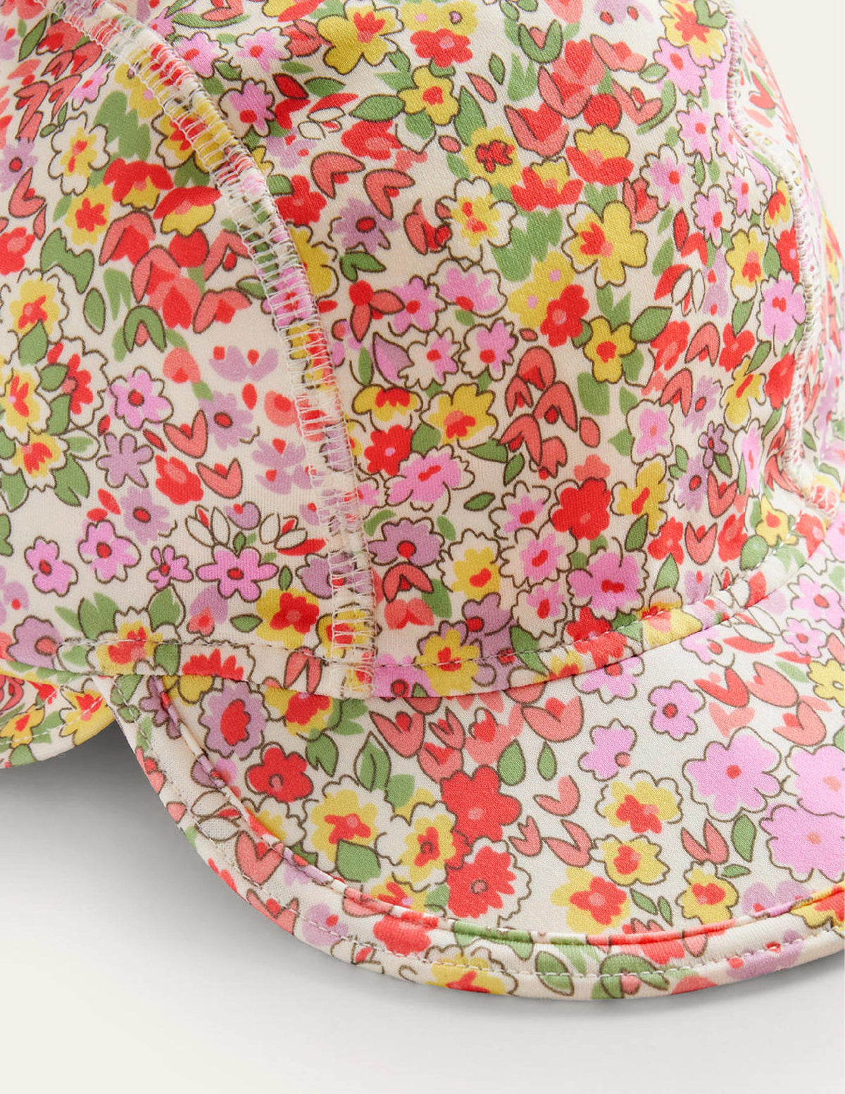 Gemusterter Badehut mit Sonnenschutz-Multi Spring Time Floral-2
