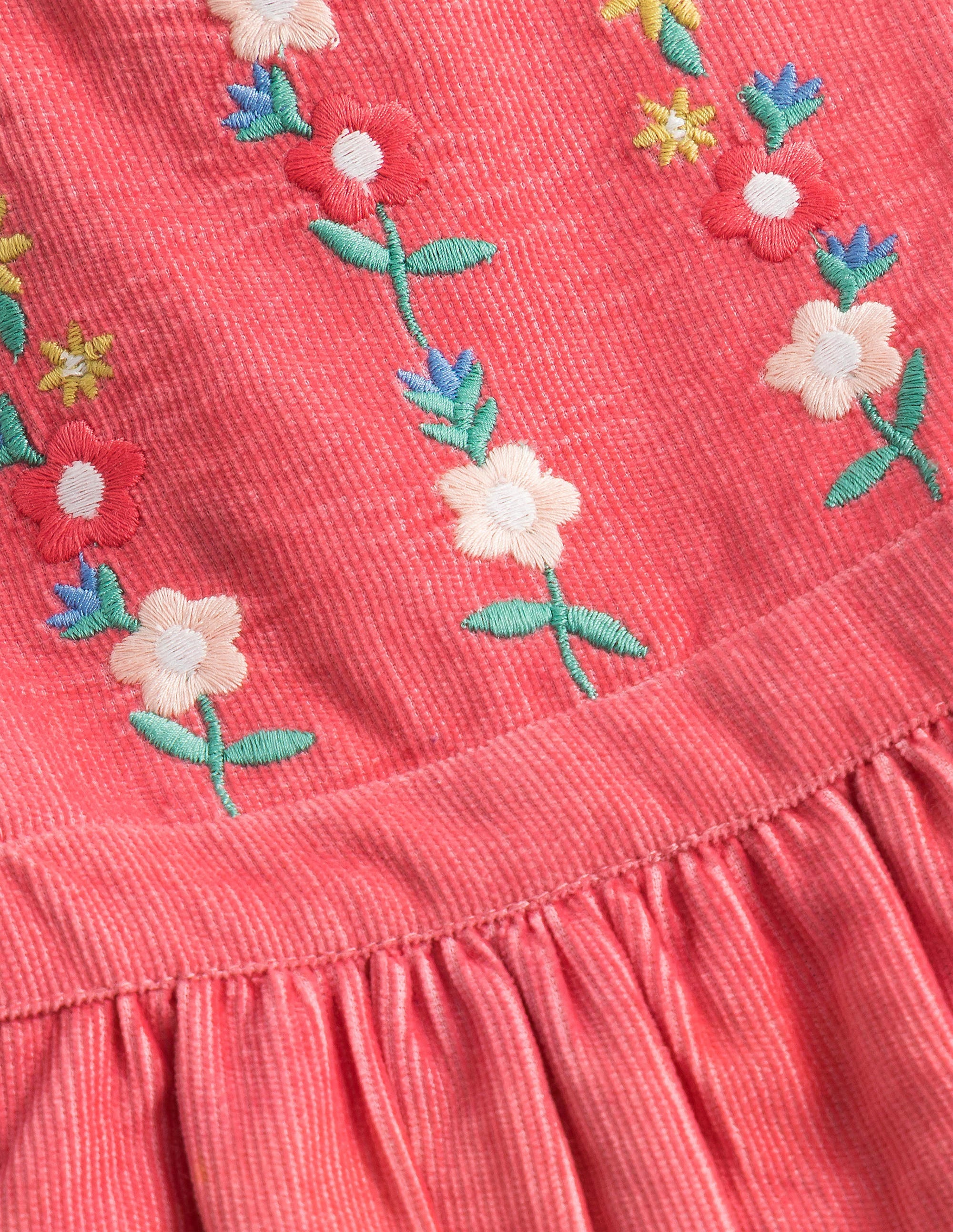 Ensemble tissé avec robe chasuble-Rouge pommier sauvage - Image 3