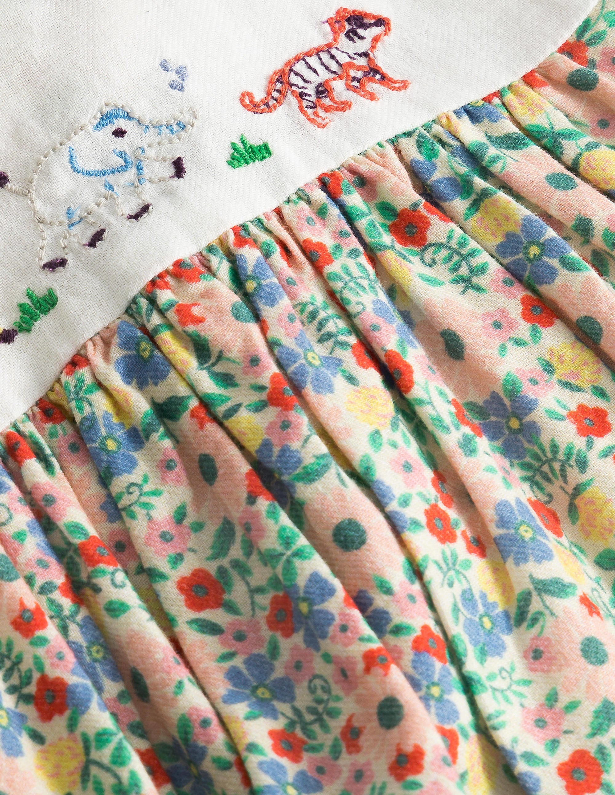 Embroidered Collared Dress-Vanilla Pod Floral - Image 3