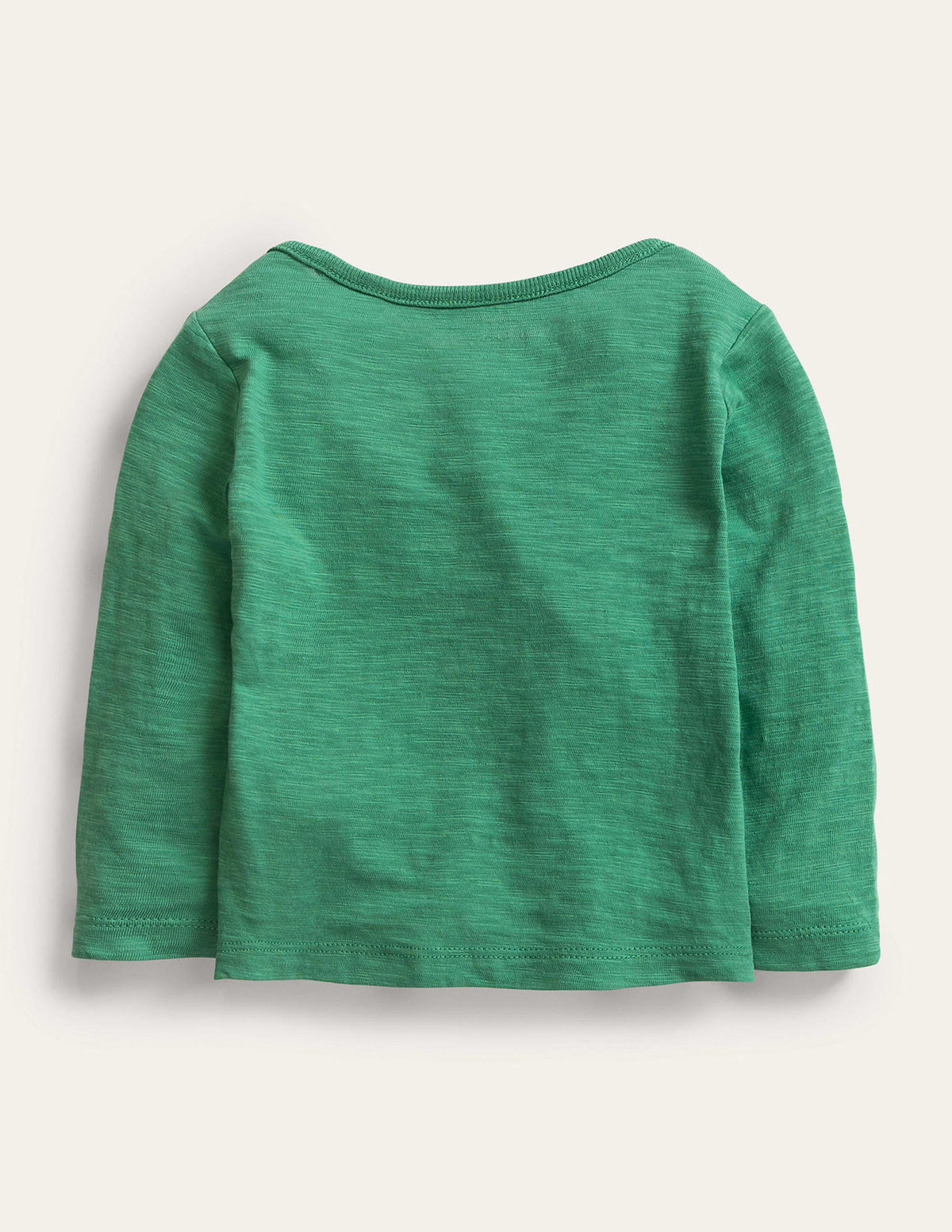 Vorgewaschenes T-Shirt aus GOTS-Baumwolle-Dunkles Grasgrün-2