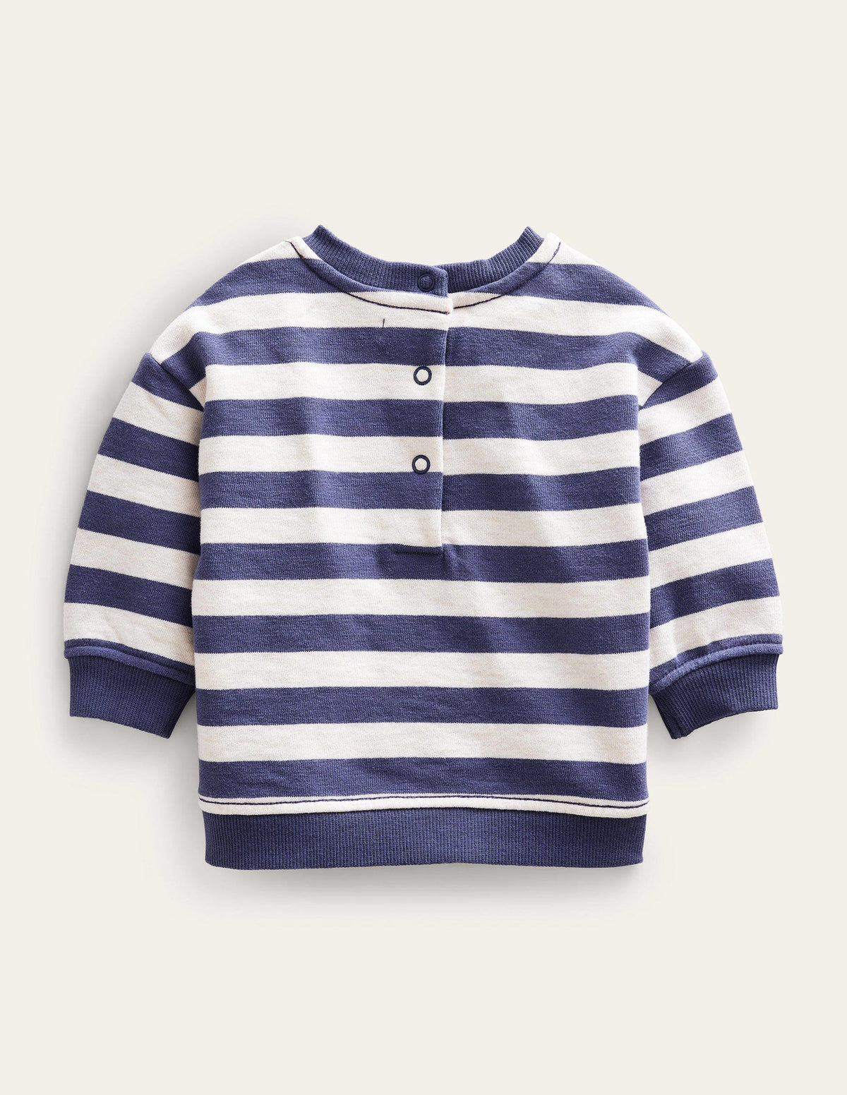 Gestreiftes Sweatshirt-Hellbeige/Navy - Image 2