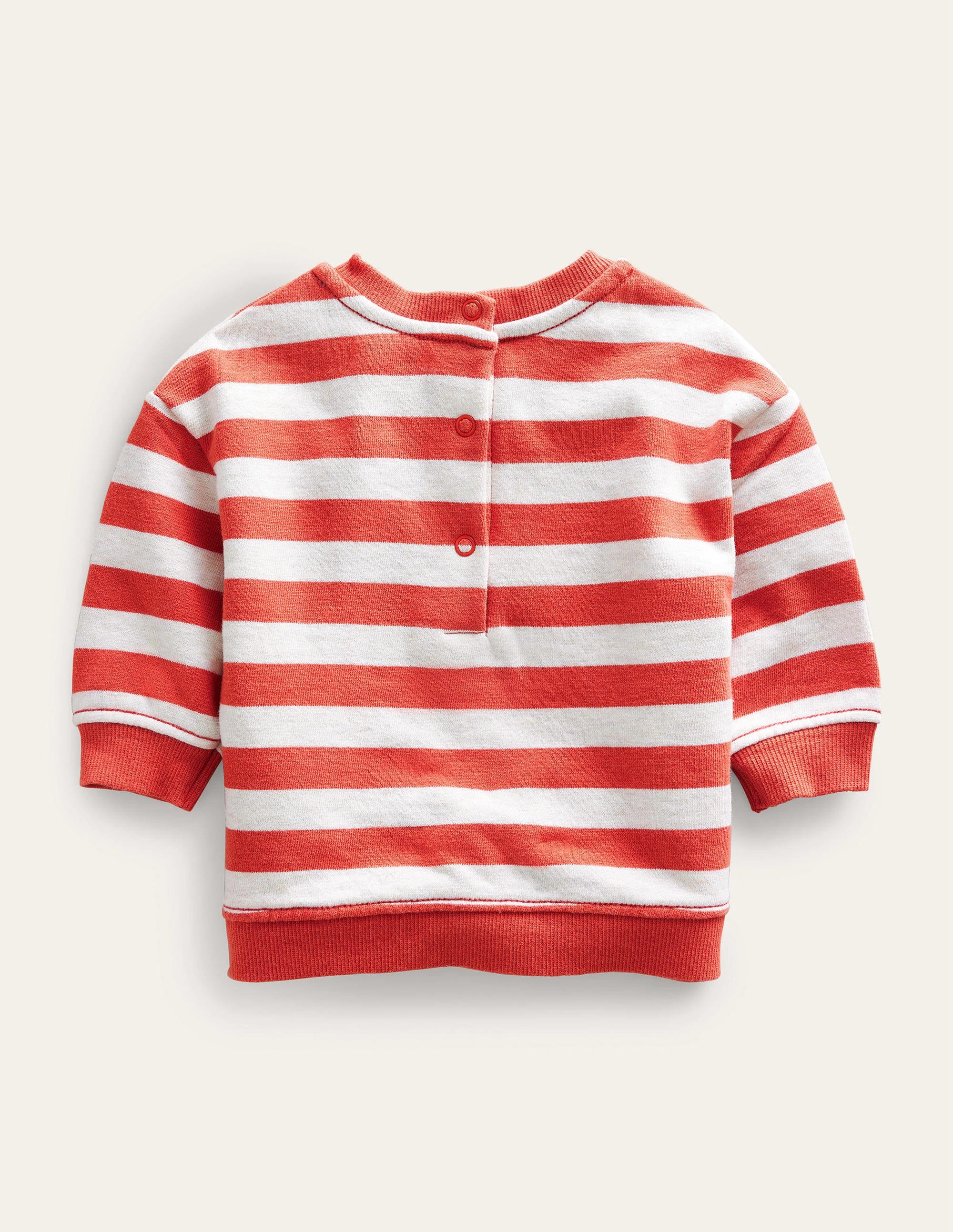 Gestreiftes Sweatshirt-Hellbeige/Rot - Image 2