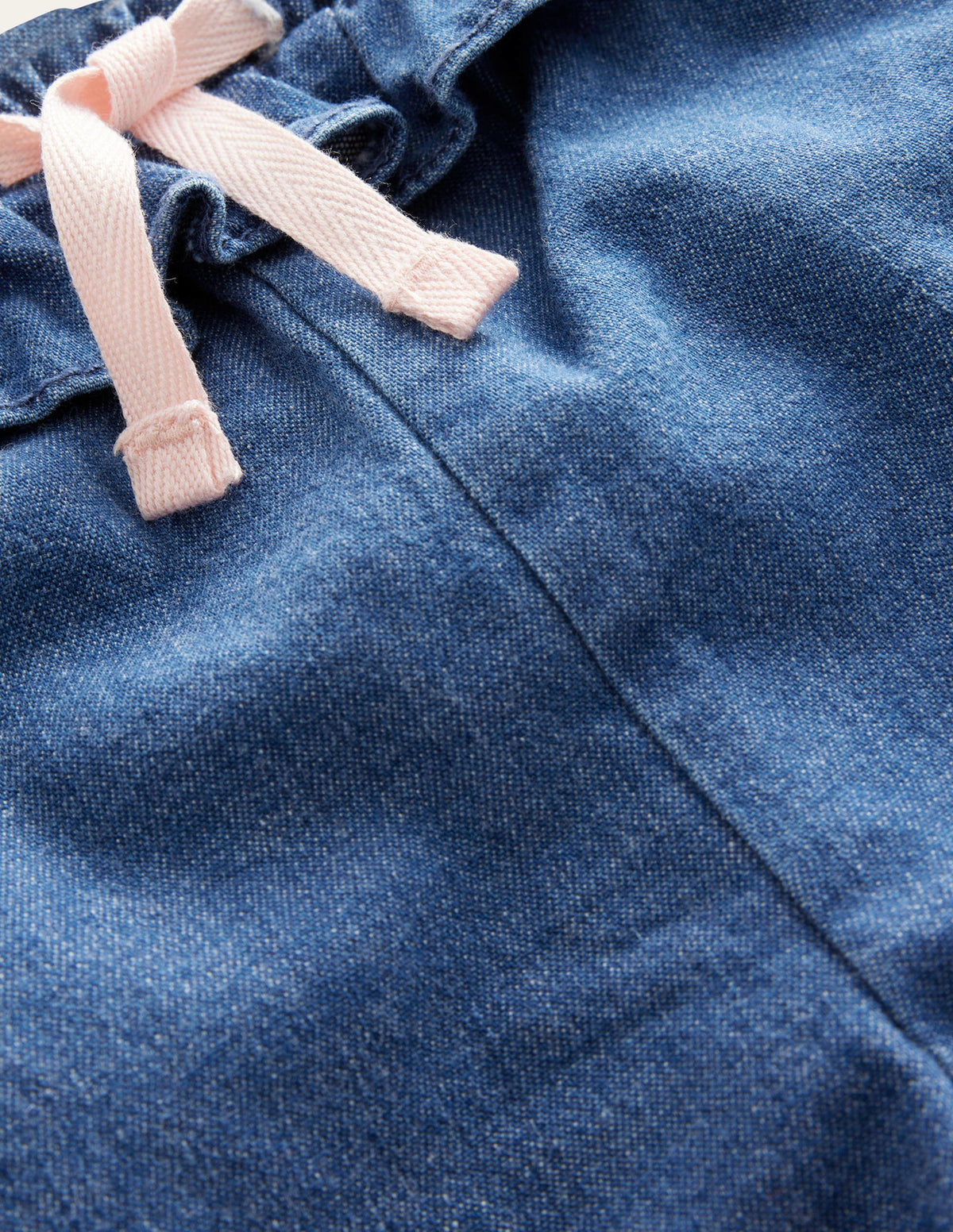 Ruffle Woven Bottoms-Mid Chambray - Image 3
