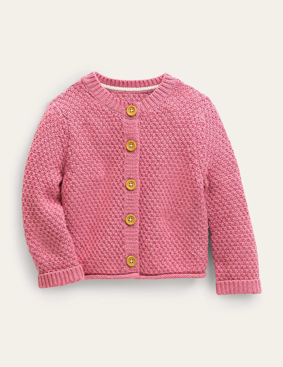 Dicker strukturierter Cardigan-Mandelblütenrosa Meliert - Image 1