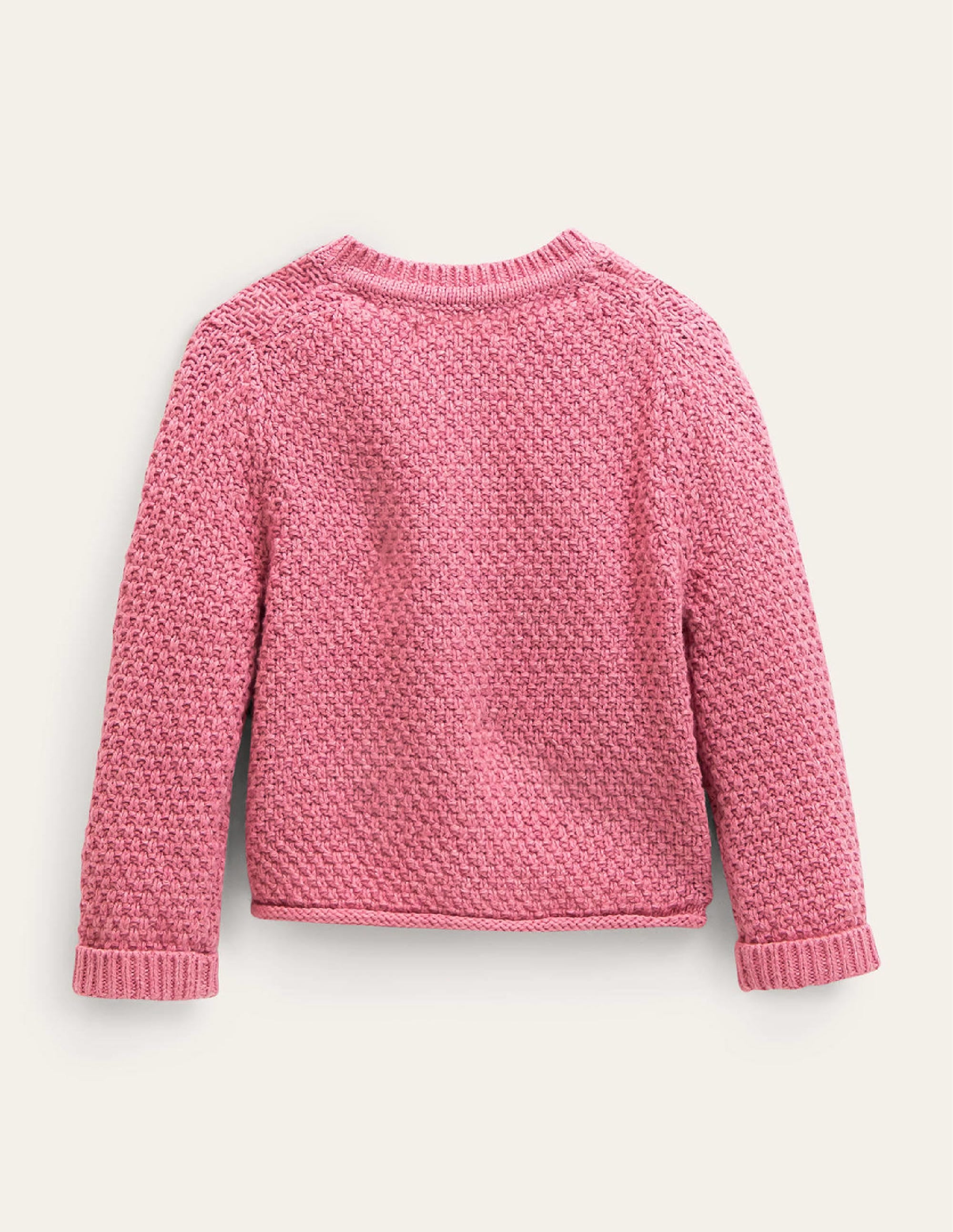 Dicker strukturierter Cardigan-Mandelblütenrosa Meliert - Image 2