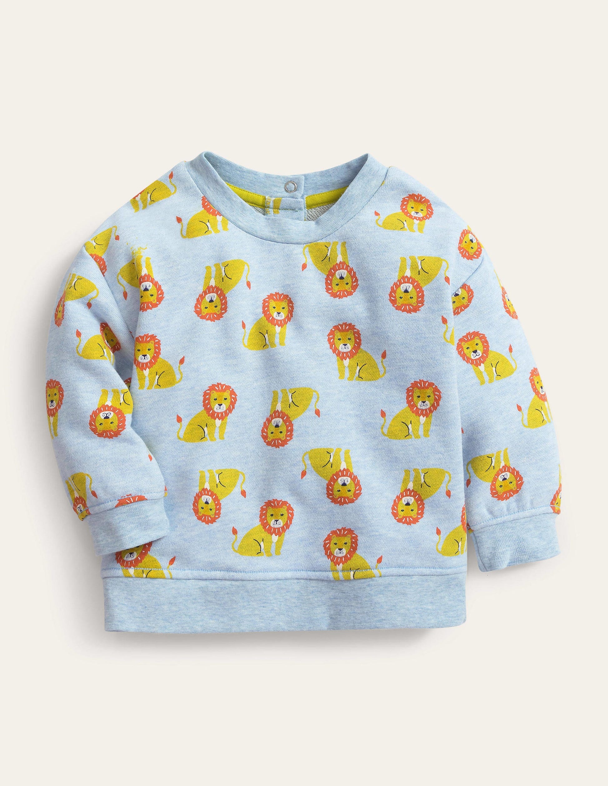 Lockeres Sweatshirt-Kieselsteinblau, Löwen-1