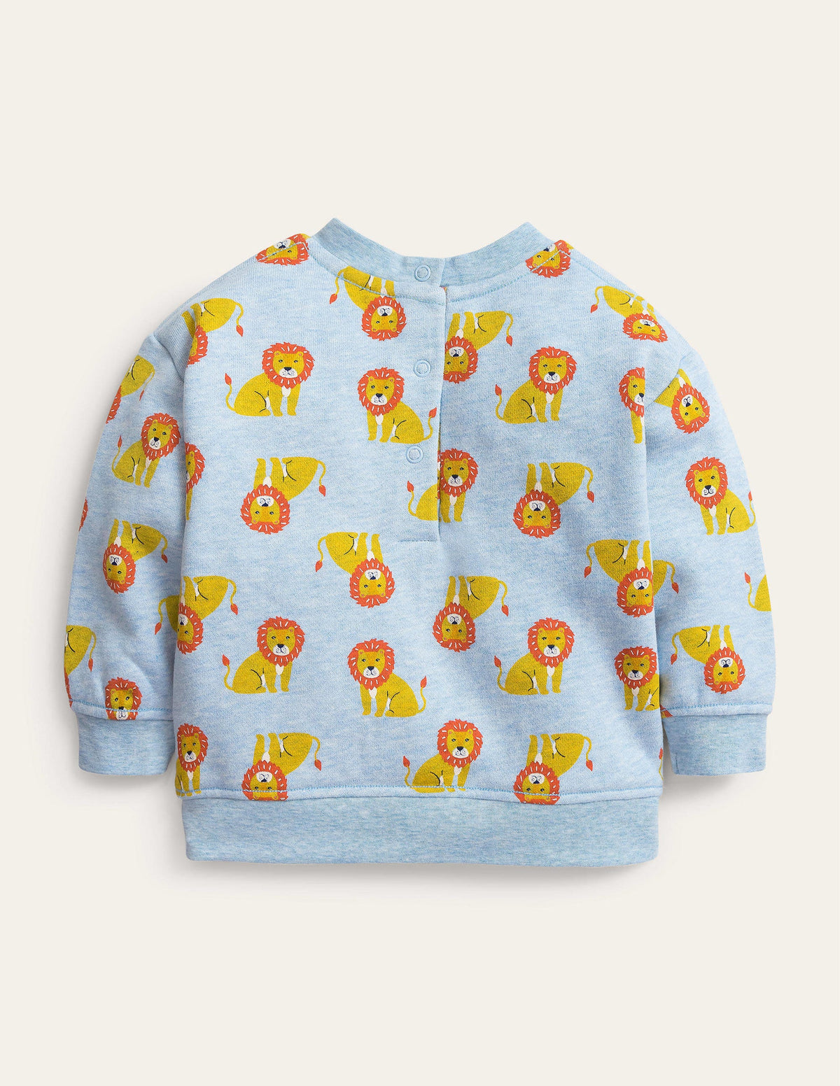 Lockeres Sweatshirt-Kieselsteinblau, Löwen-2