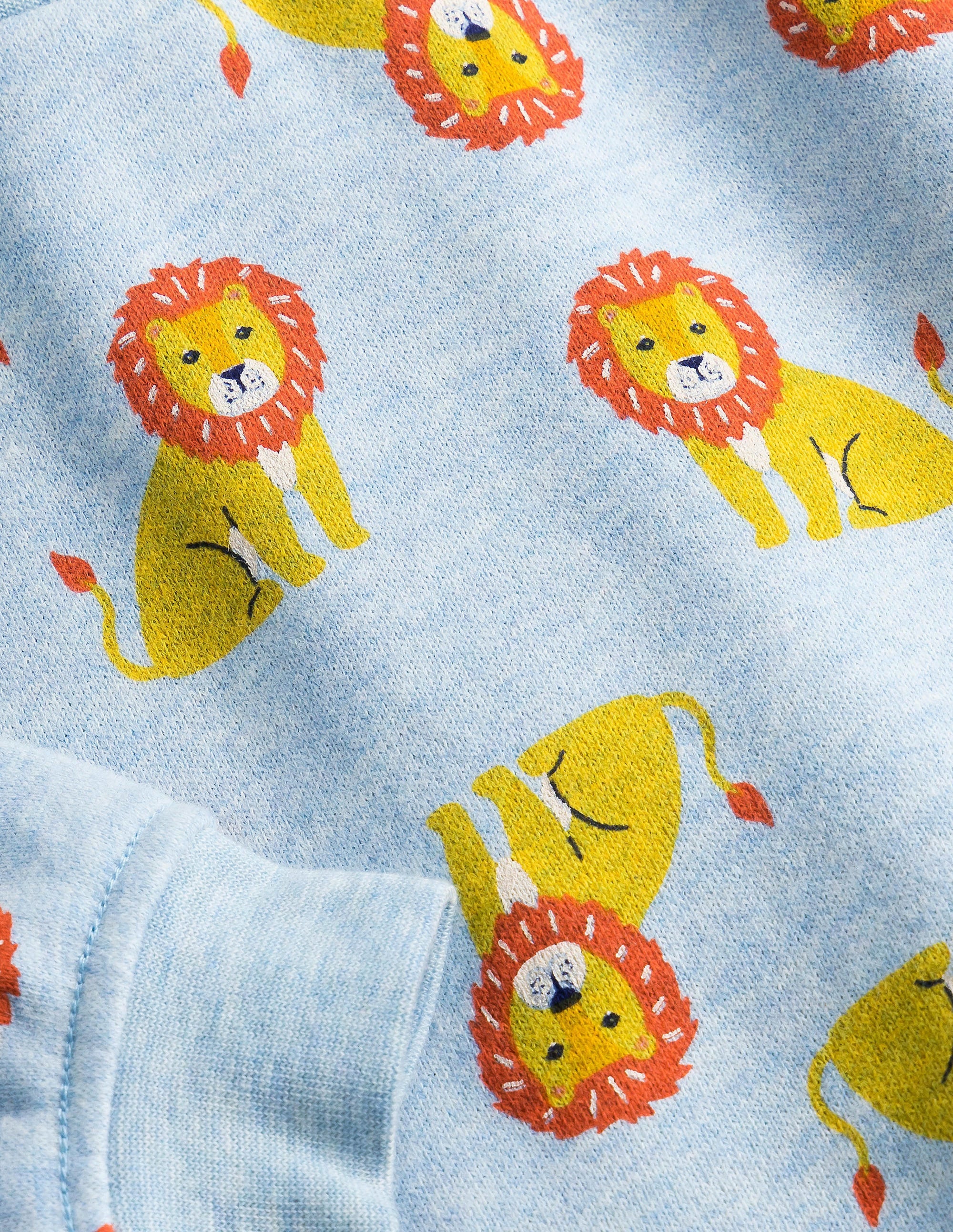 Lockeres Sweatshirt-Kieselsteinblau, Löwen - Image 3